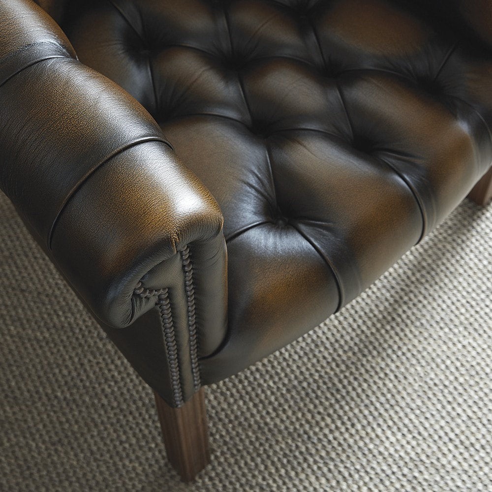 Sofa by Saxon - Harris Tub Chair - Hand-Burnished Leather - EB London