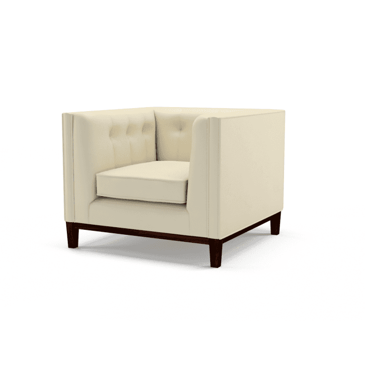 Sofa by Saxon - Henley Chair - Hand-Burnished Leather - Birch Ivory - EB London