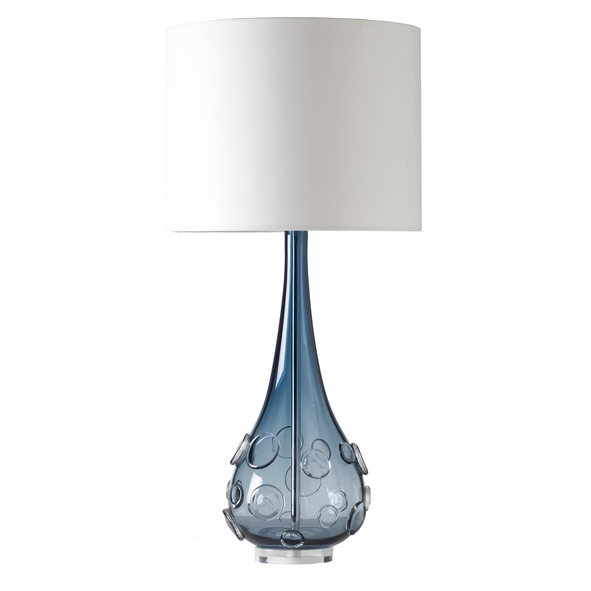 William Yeoward Sebastian Table Lamp Steel Blue luxury table lamp - EB London product image 1