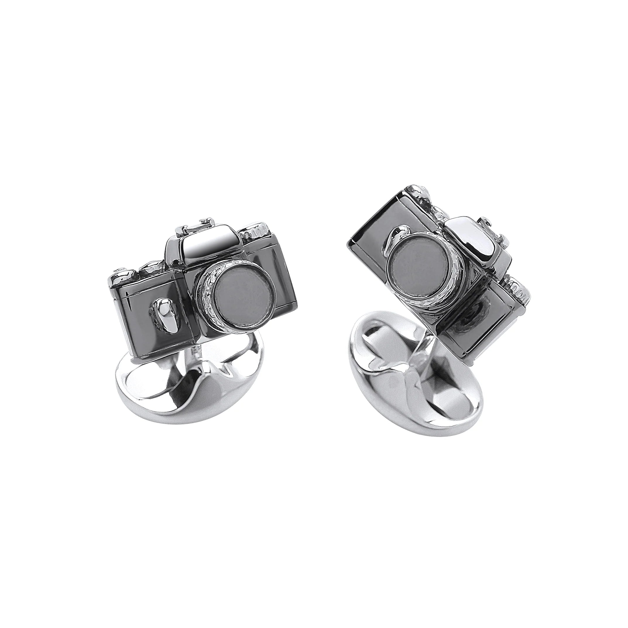 Sterling Silver Black Camera Cufflinks – Deakin & Francis - EB London