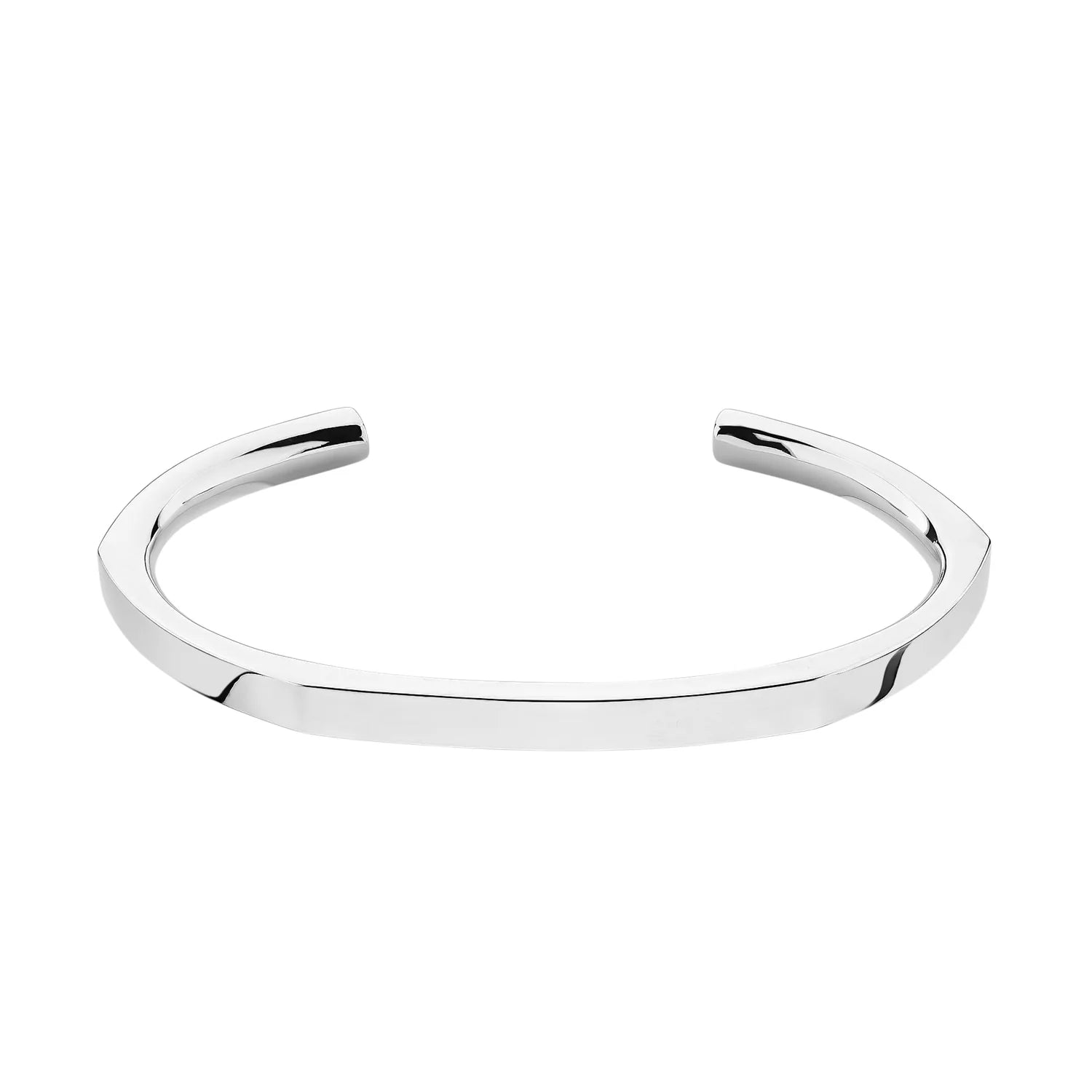 Sterling silver facetted bangle with sophisticated detailing by Deakin & Francis at EB London