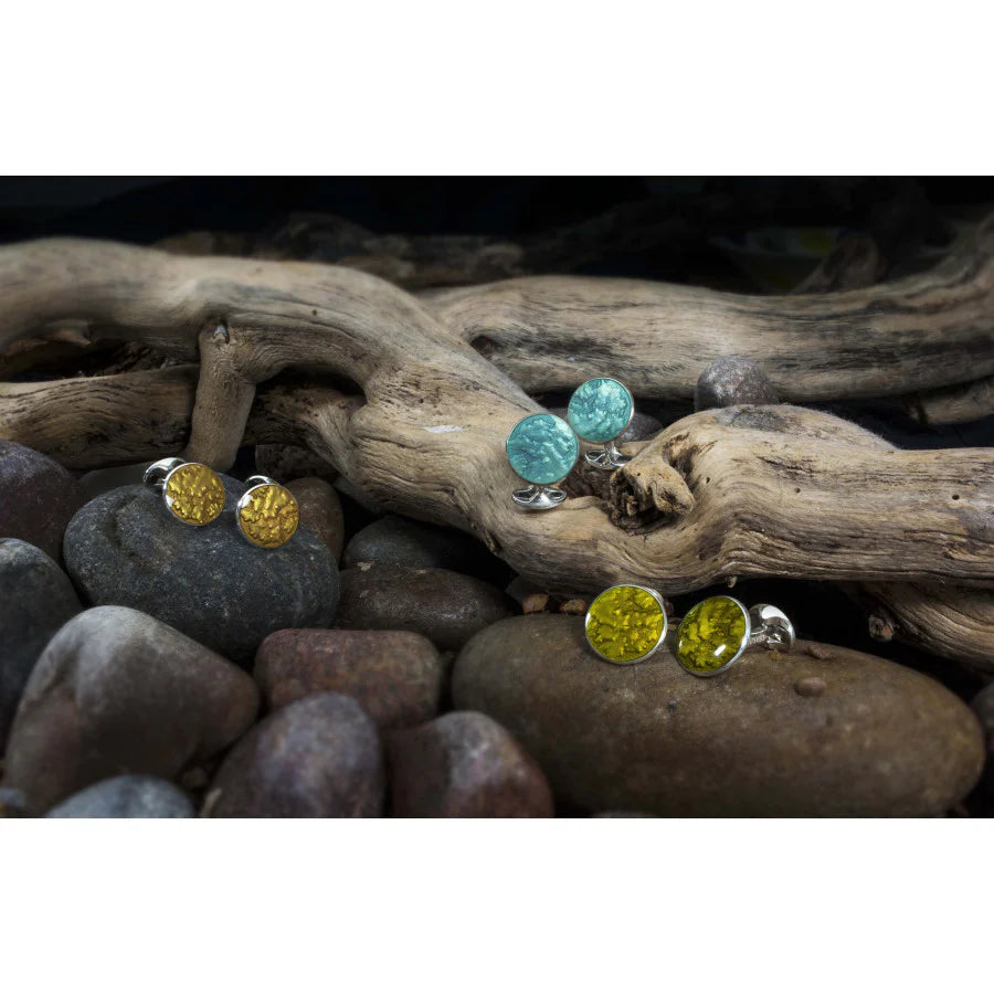 turquoise haze enamel dress set with swirling grey pattern by Deakin & Francis at EB London