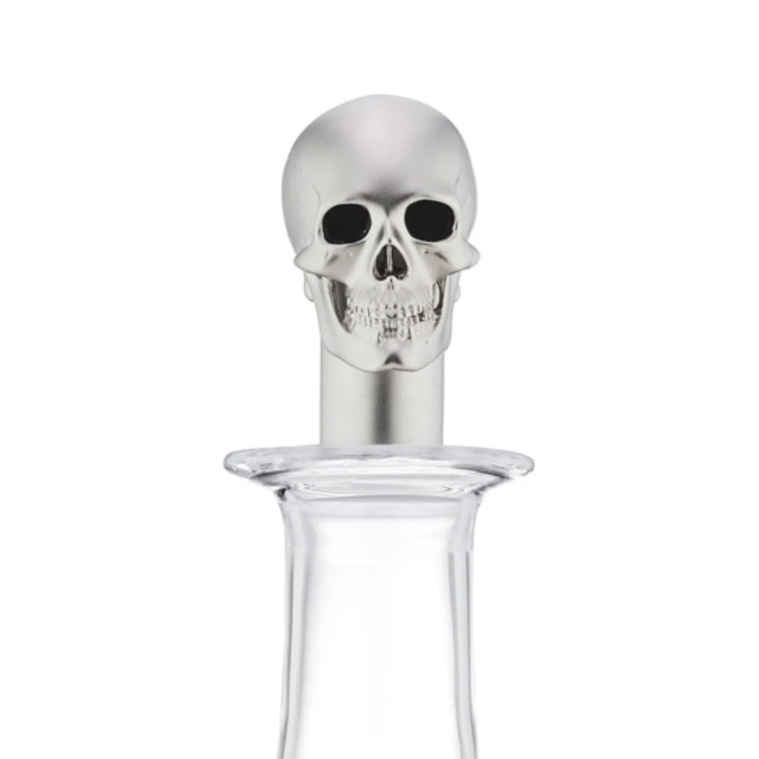 Matte skull wine decanter crystal glass carafe by Deakin & Francis at EB London