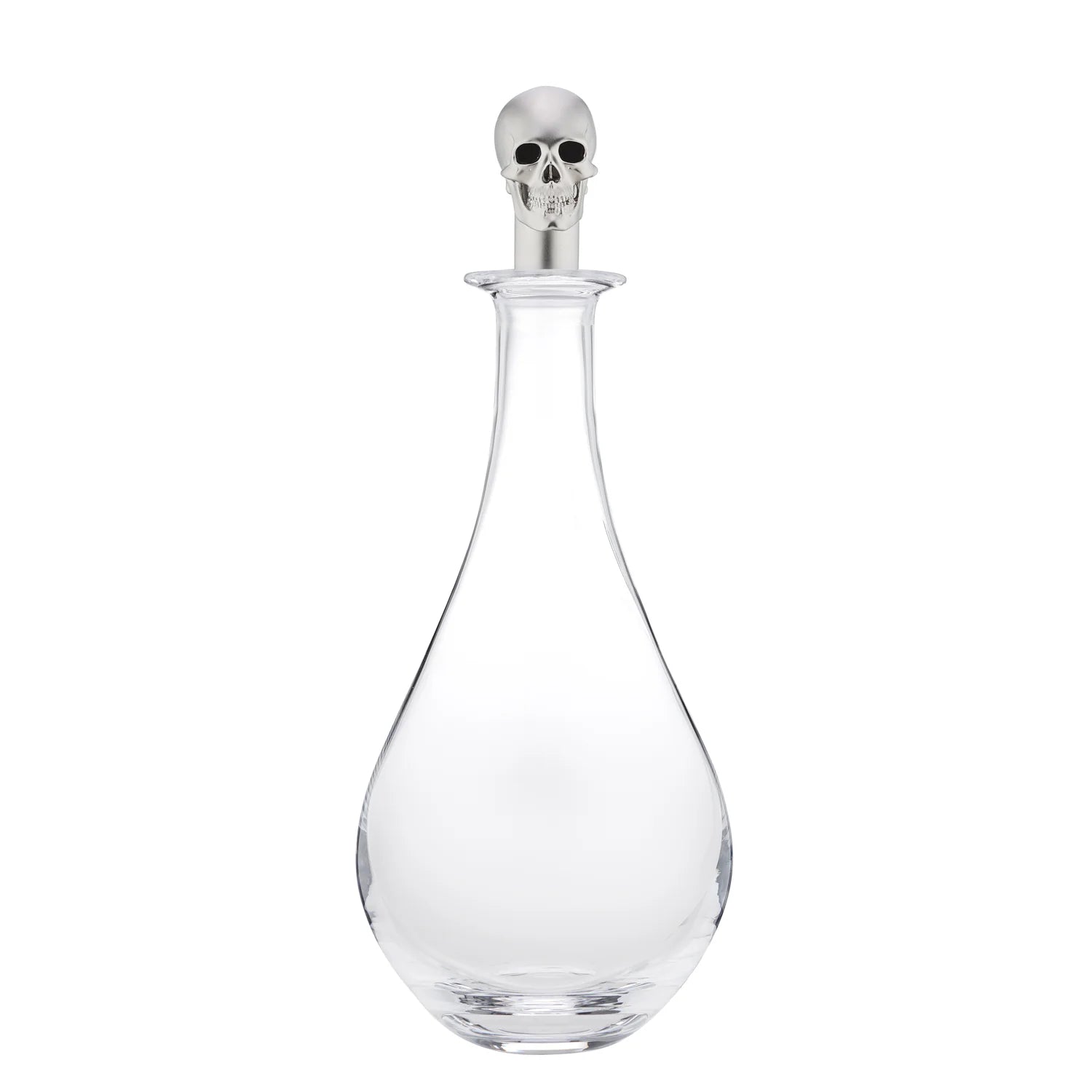 Matte skull wine decanter with crystal glass carafe by Deakin & Francis at EB London