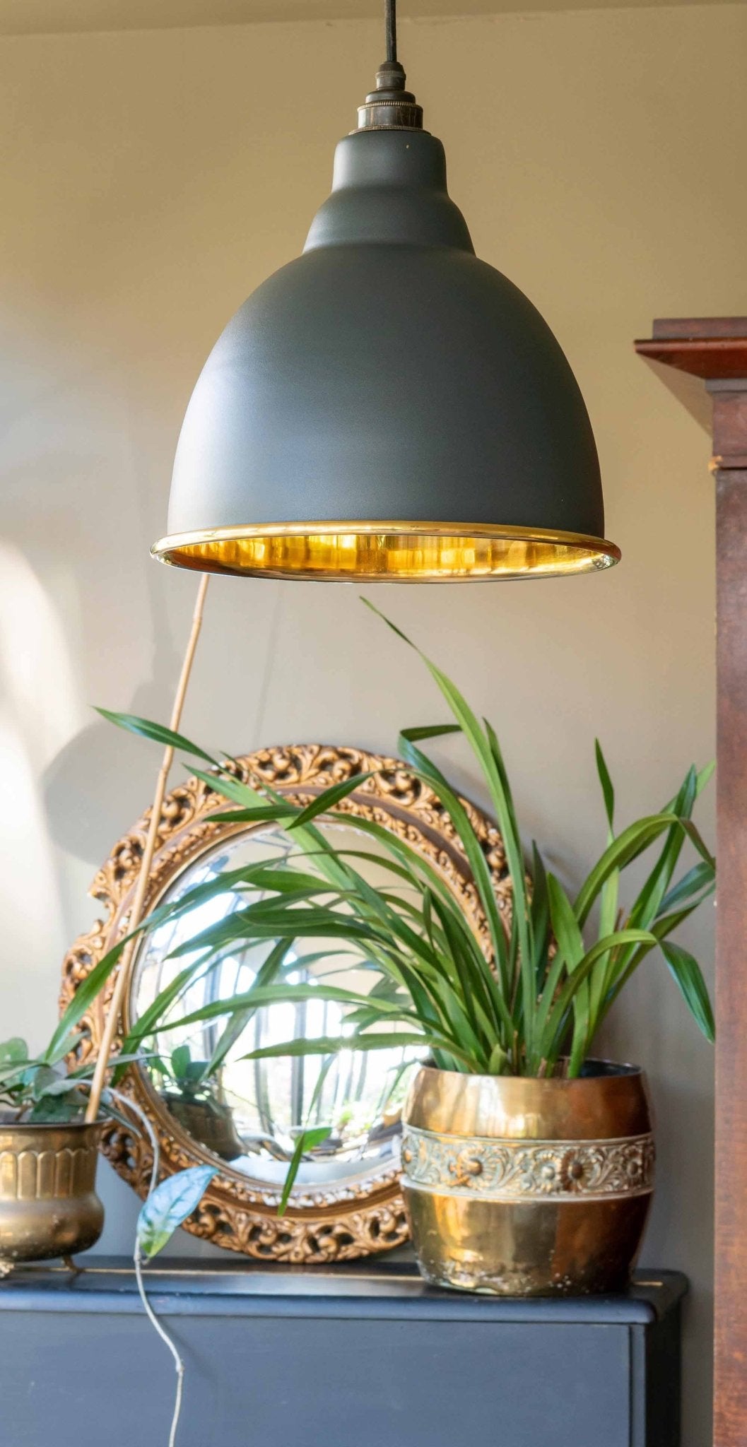 Smooth Brass Brindley Pendant | Dingle - From The Anvil - EB London