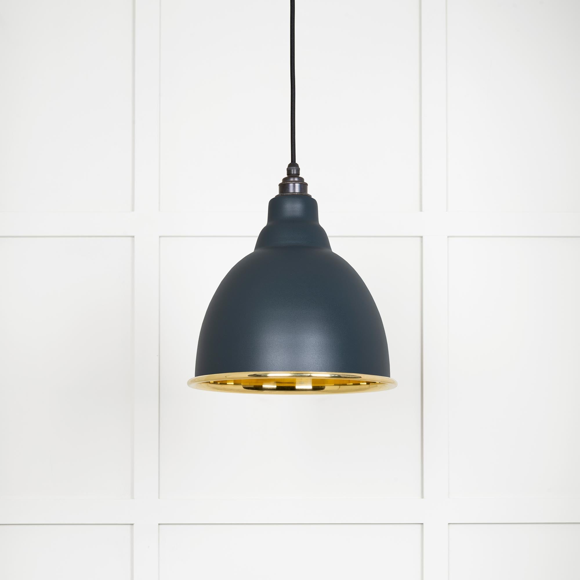 Smooth Brass Brindley Pendant | Soot - From The Anvil - EB London