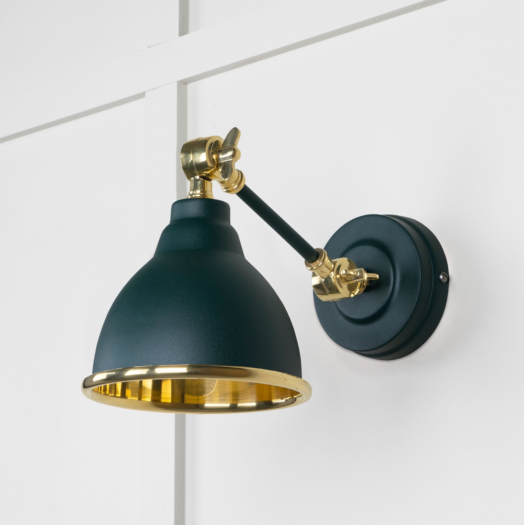 Smooth Brass Brindley Wall Light | Smooth Brass Dingle - From the Anvil - EB London