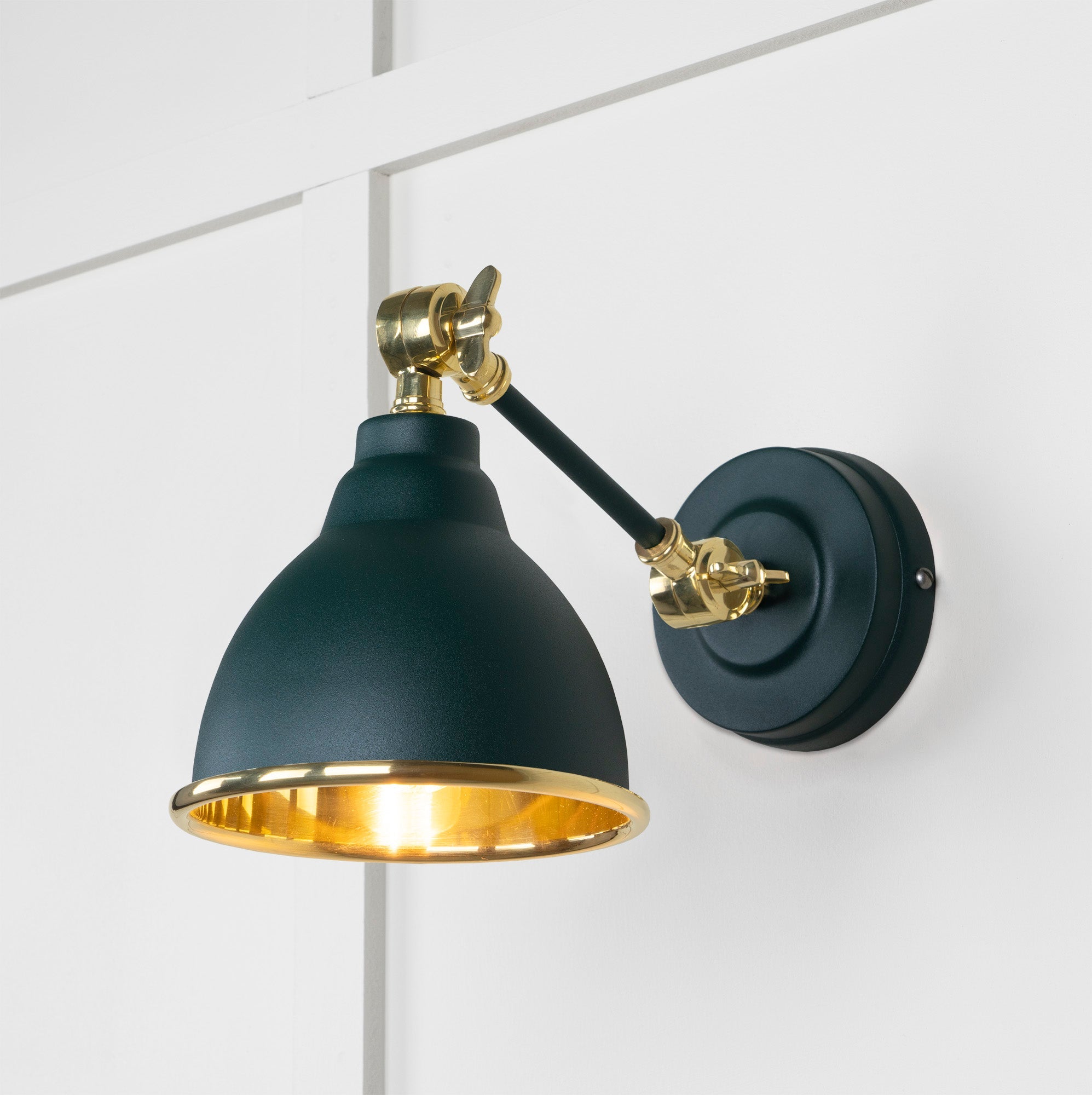 Smooth Brass Brindley Wall Light | Smooth Brass Dingle - From the Anvil - EB London