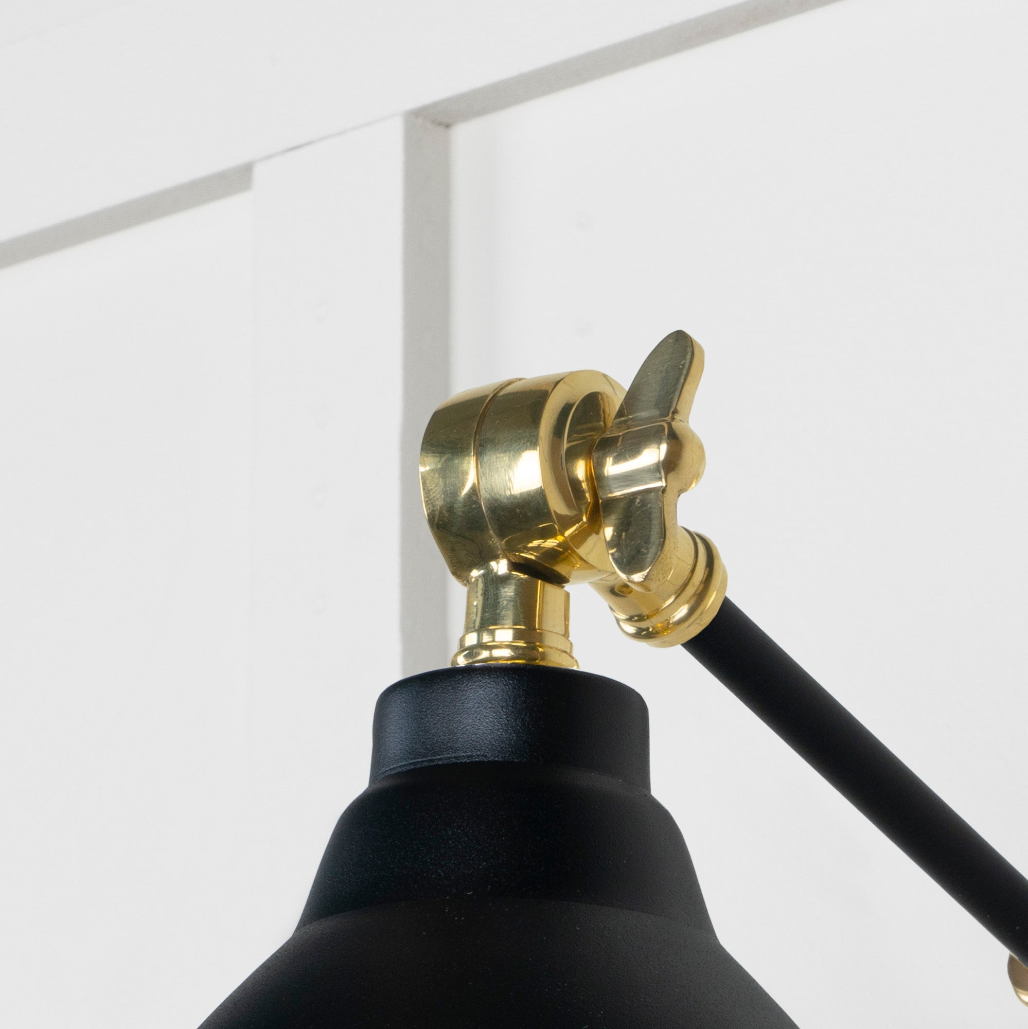 Smooth Brass Brindley Wall Light | Smooth Brass Elan Black - From the Anvil - EB London