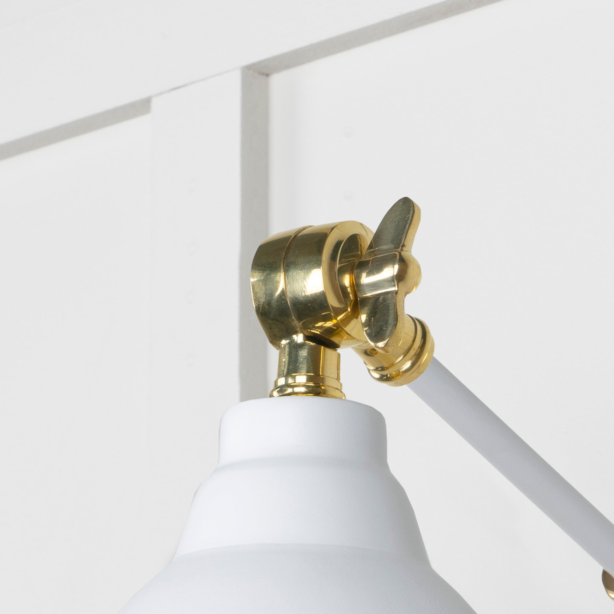 Smooth Brass Brindley Wall Light | Smooth Brass Flock - From the Anvil - EB London