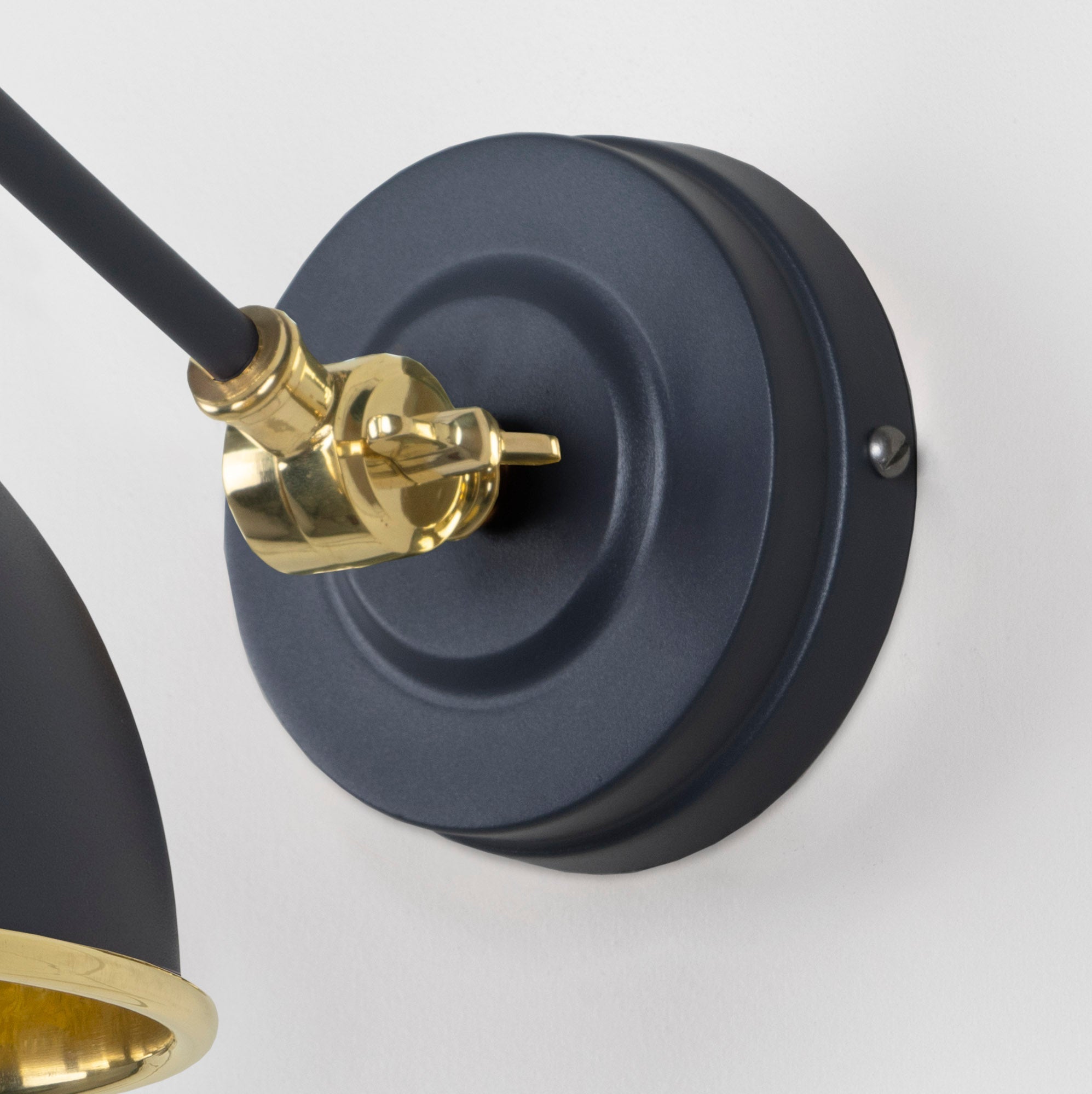 Smooth Brass Brindley Wall Light | Smooth Brass Slate - From the Anvil - EB London
