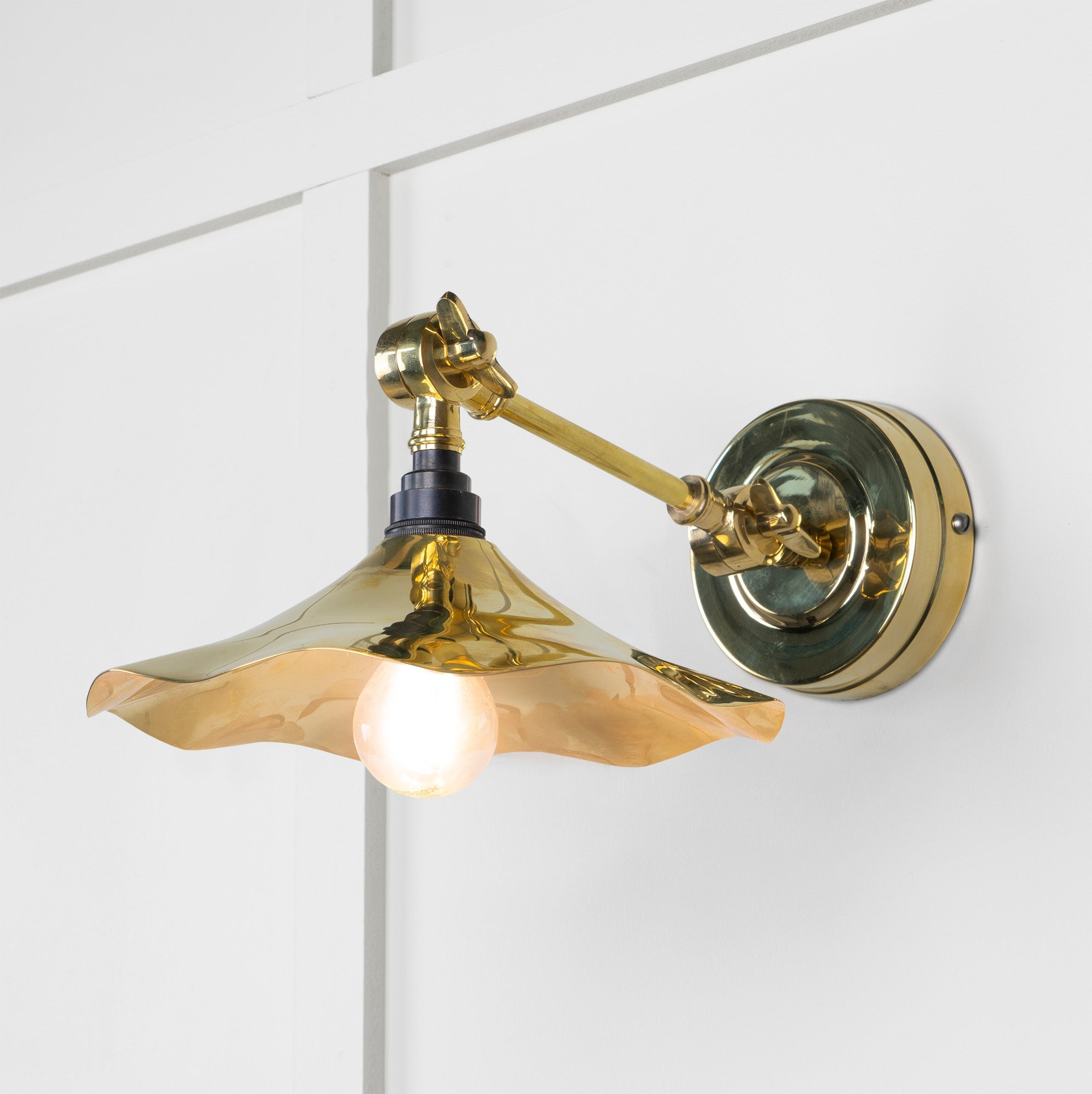 Smooth Brass Flora Wall Light | Bare - From the Anvil - EB London