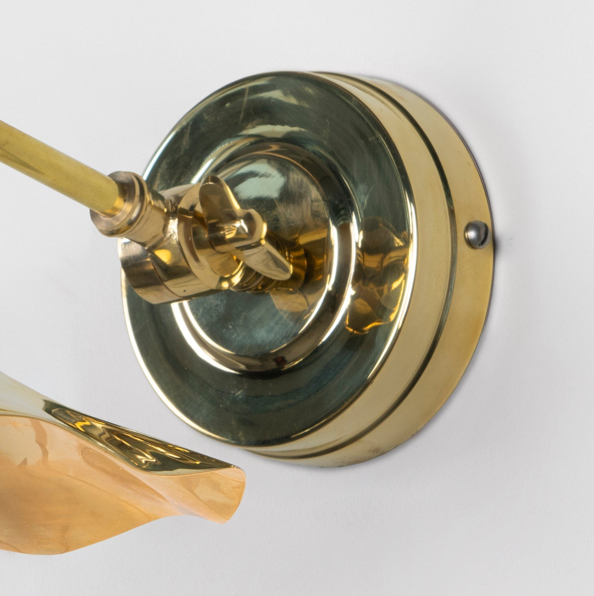 Smooth Brass Flora Wall Light | Bare - From the Anvil - EB London