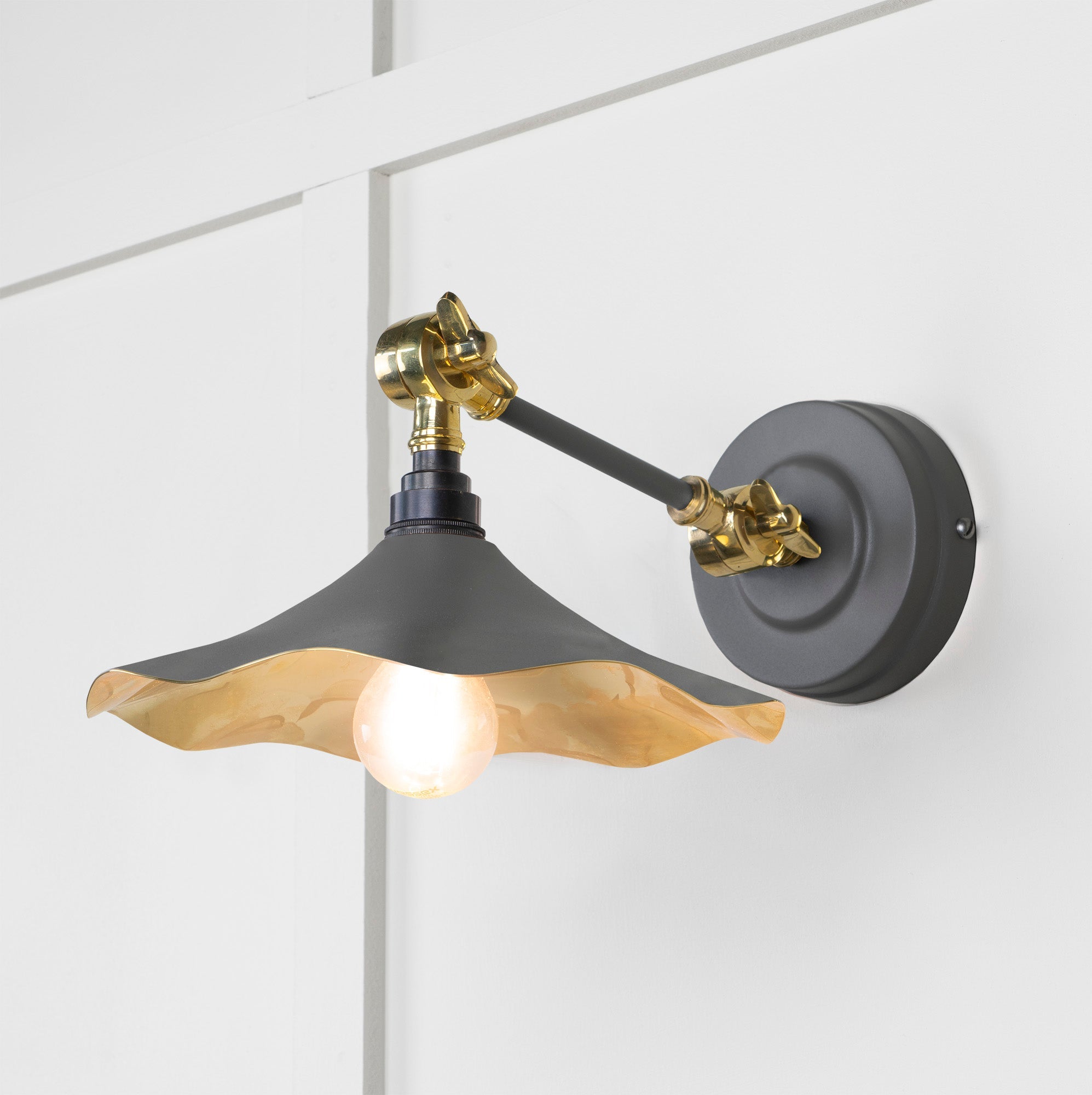 Smooth Brass Flora Wall Light | Bluff - From the Anvil - EB London