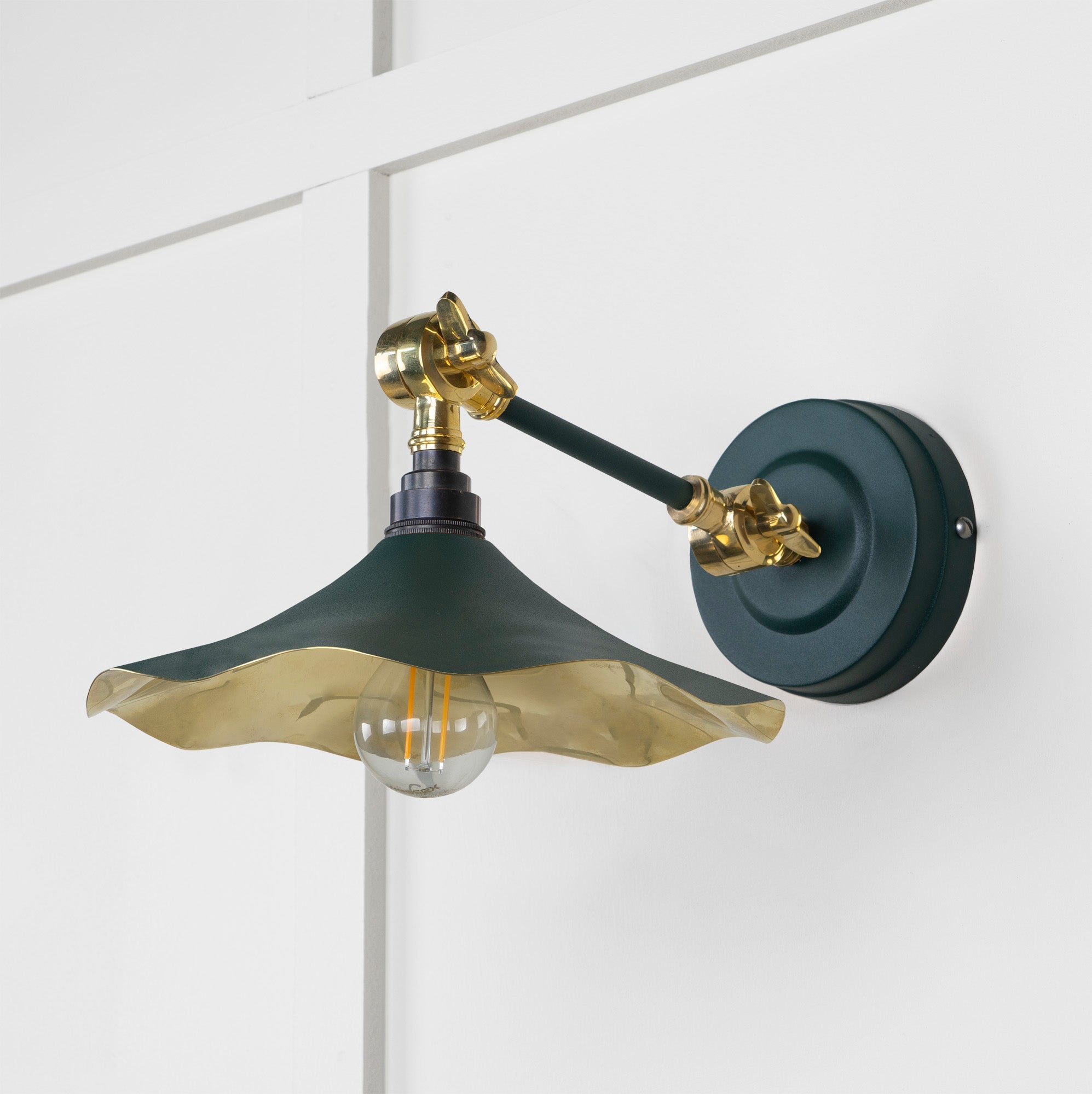 Smooth Brass Flora Wall Light | Dingle - From The Anvil - EB London