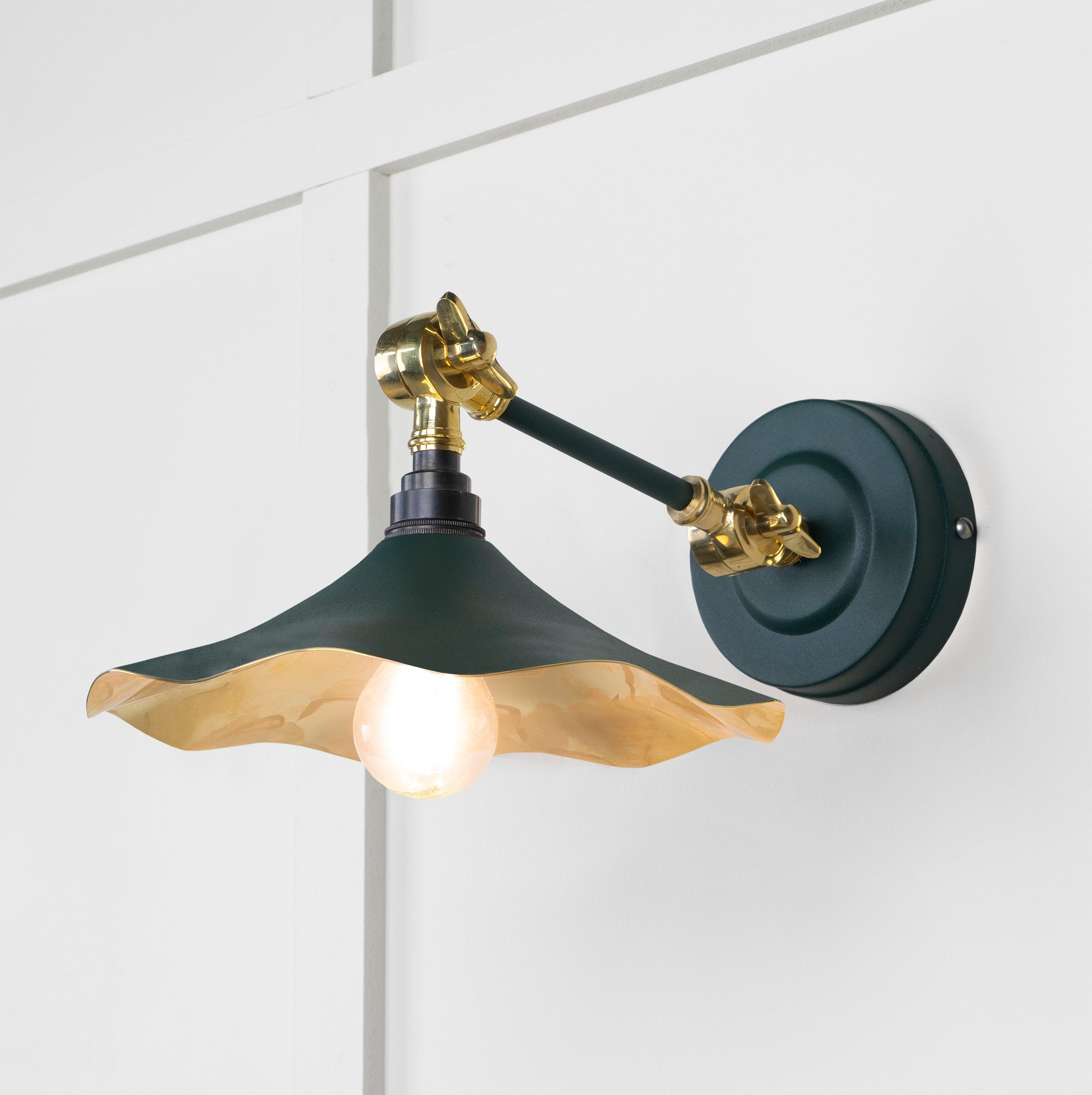 Smooth Brass Flora Wall Light | Dingle - From The Anvil - EB London