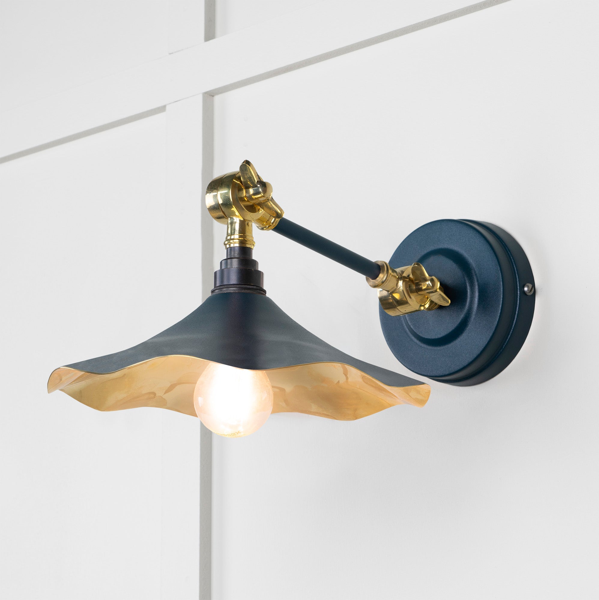 Smooth Brass Flora Wall Light | Dusk - From The Anvil - EB London