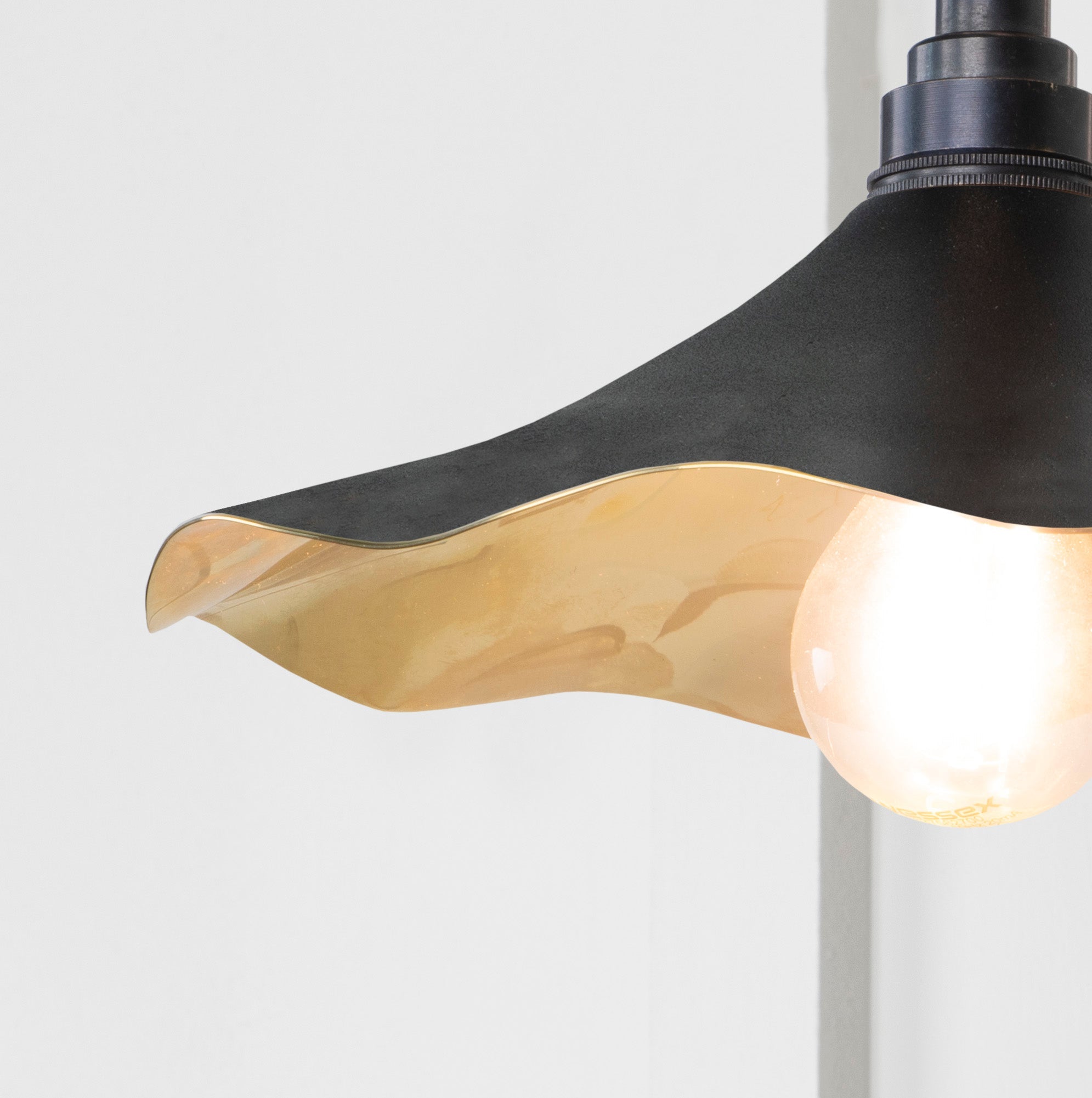 Smooth Brass Flora Wall Light | Elan Black - From The Anvil - EB London