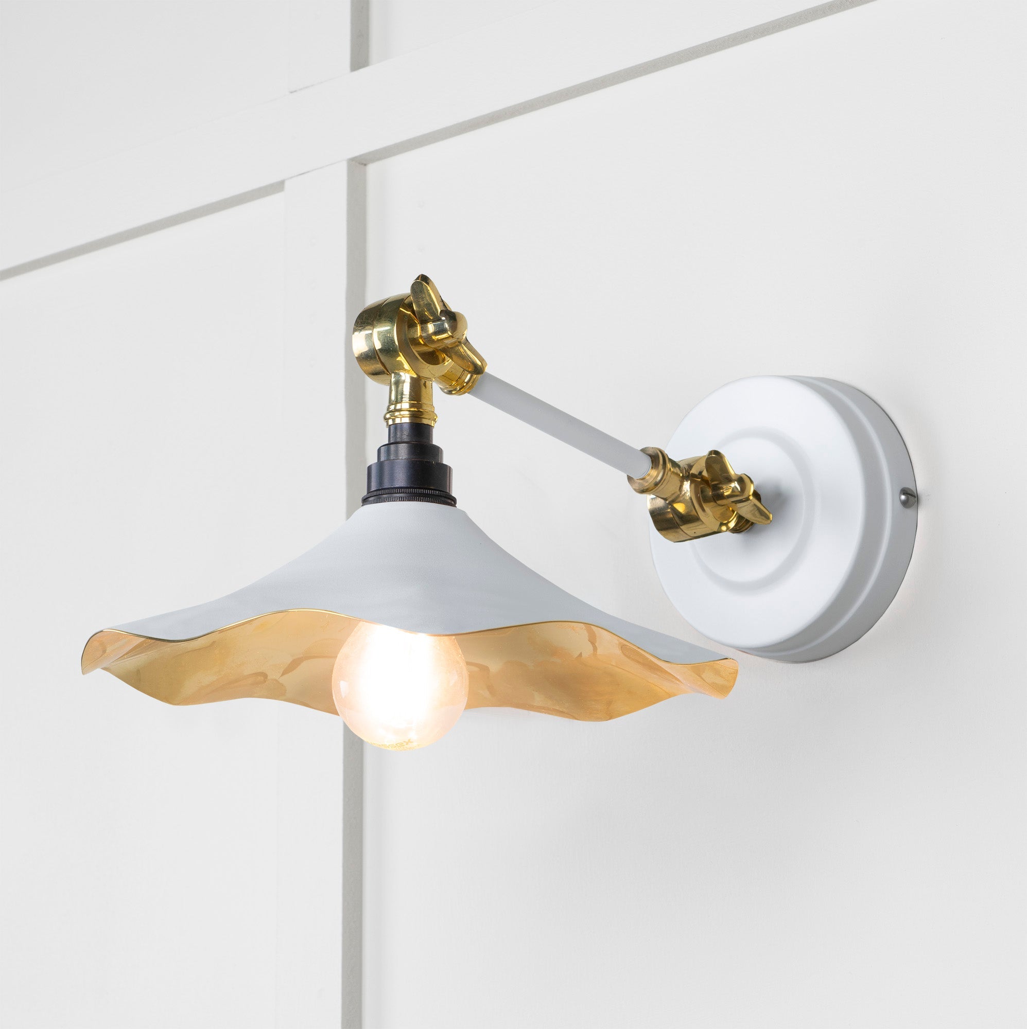Smooth Brass Flora Wall Light | Flock - From The Anvil - EB London
