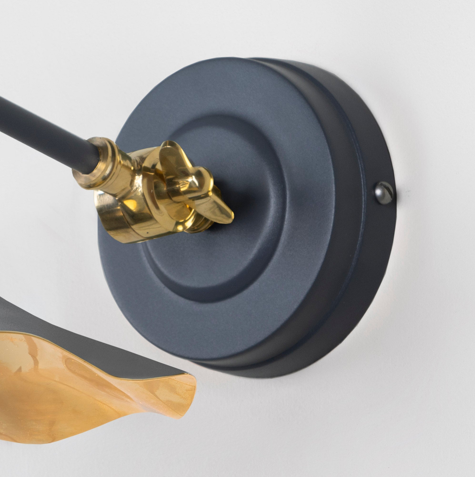 Smooth Brass Flora Wall Light | Slate - From The Anvil - EB London