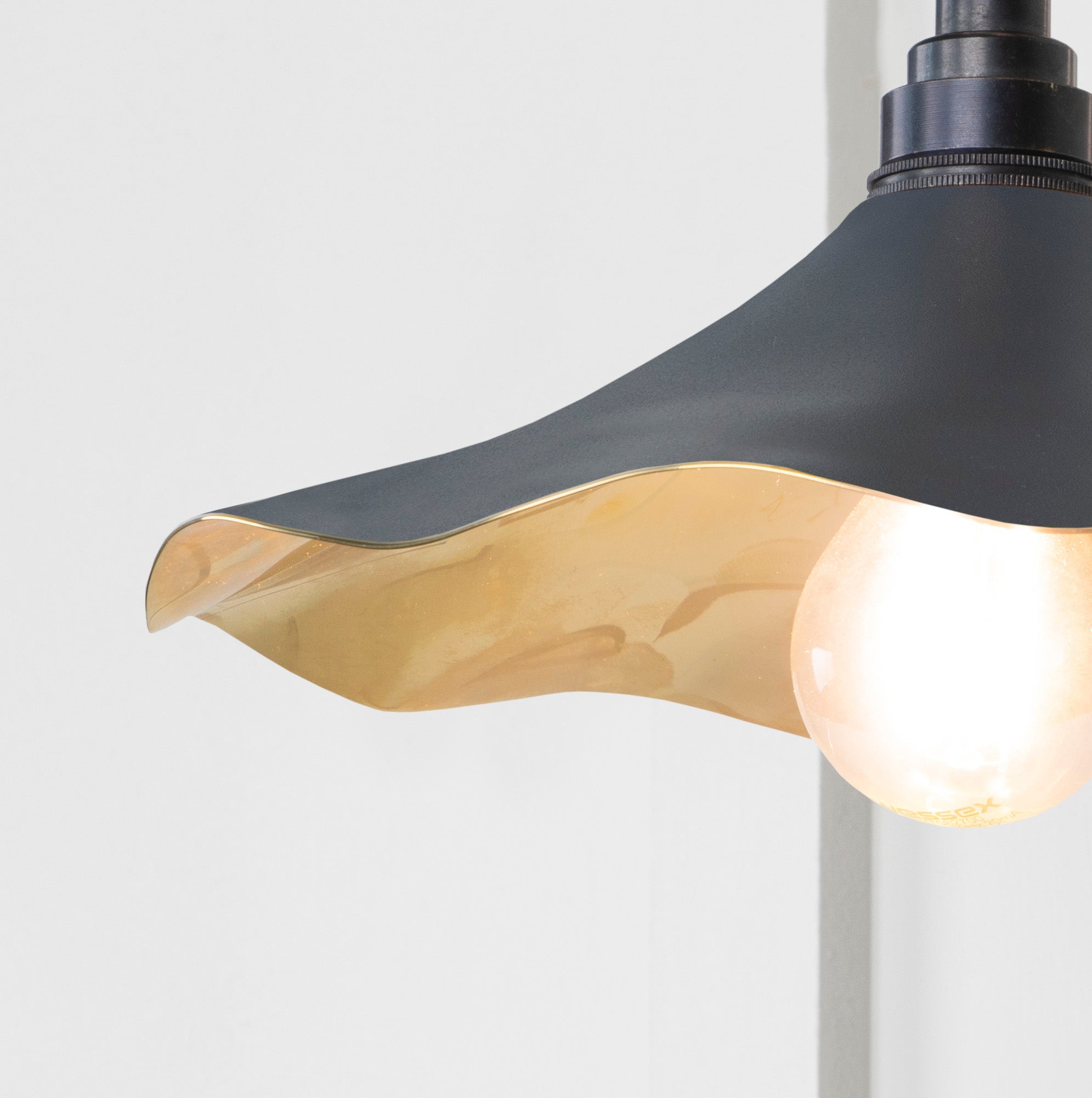 Smooth Brass Flora Wall Light | Slate - From The Anvil - EB London