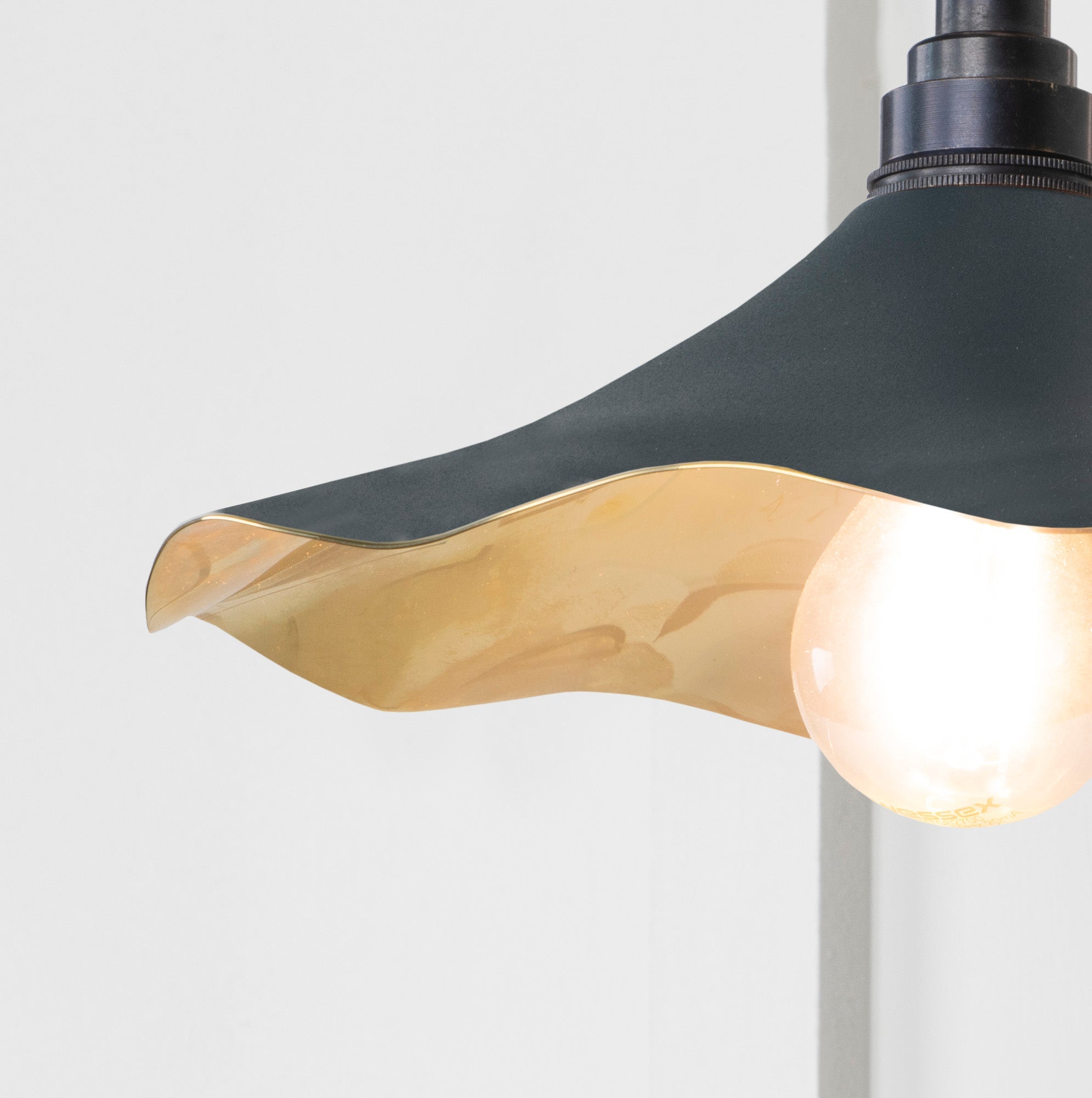 Smooth Brass Flora Wall Light | Soot - From The Anvil - EB London
