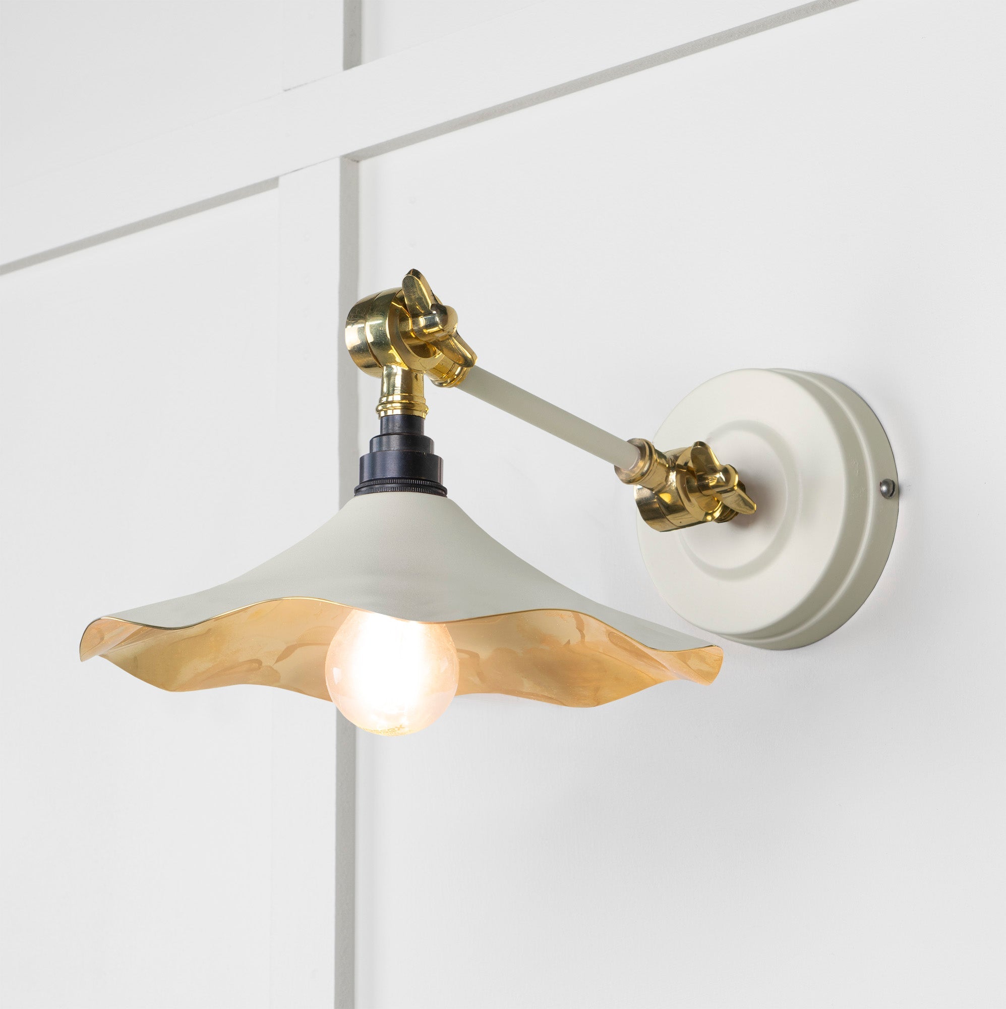 Smooth Brass Flora Wall Light | Teasel - From The Anvil - EB London