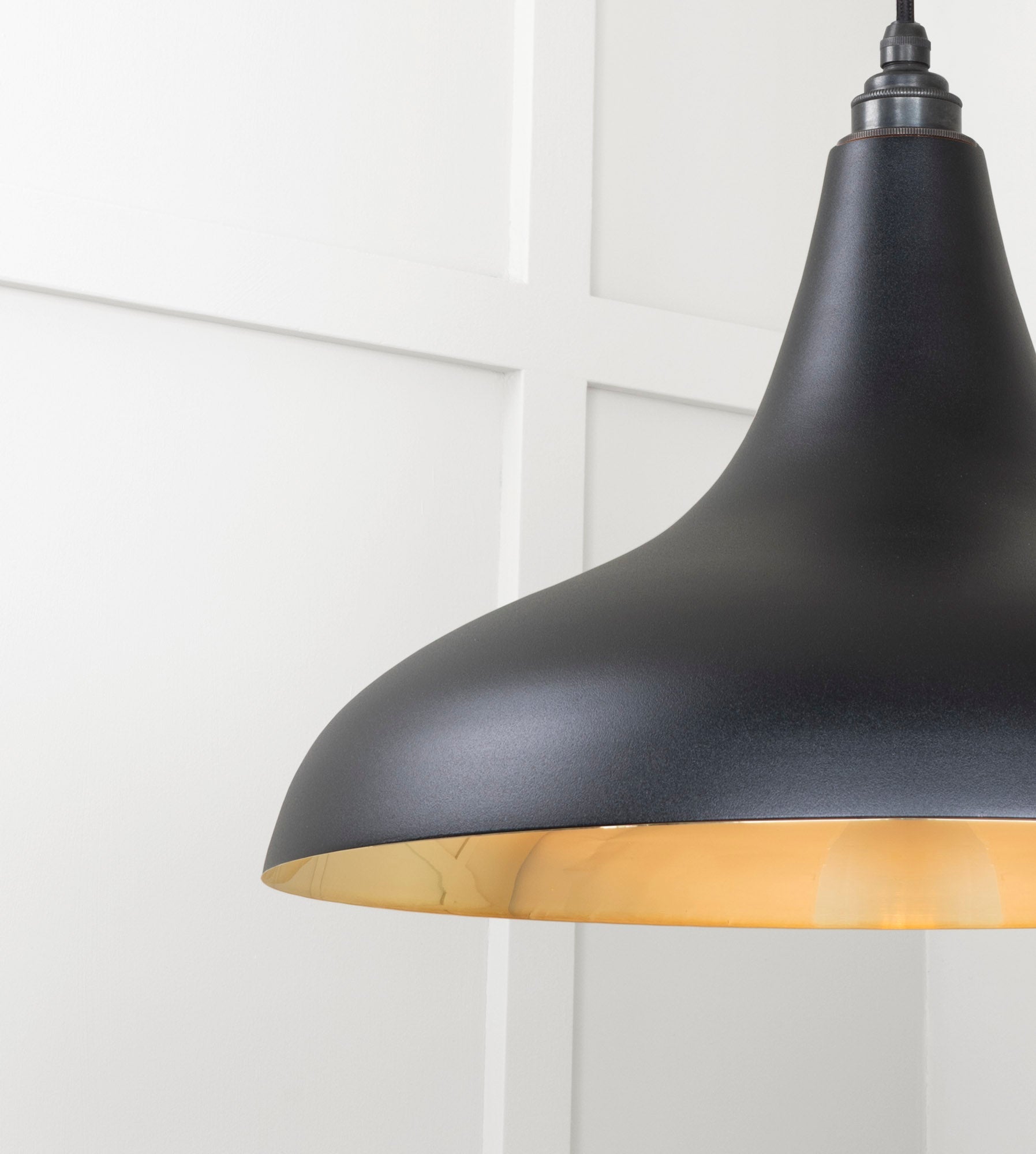 Smooth Brass Frankley Pendant | Elan Black - From The Anvil - EB London