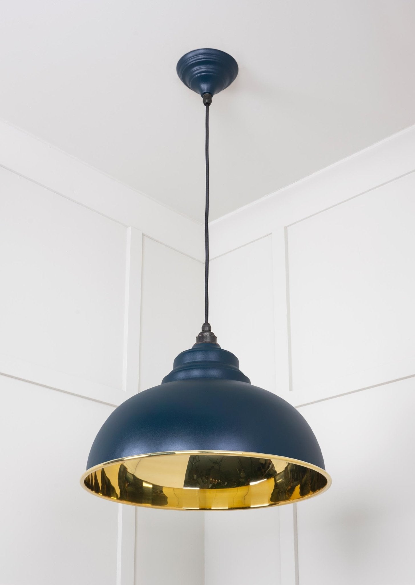 Smooth Brass Harborne Pendant | Dusk - From The Anvil - EB London