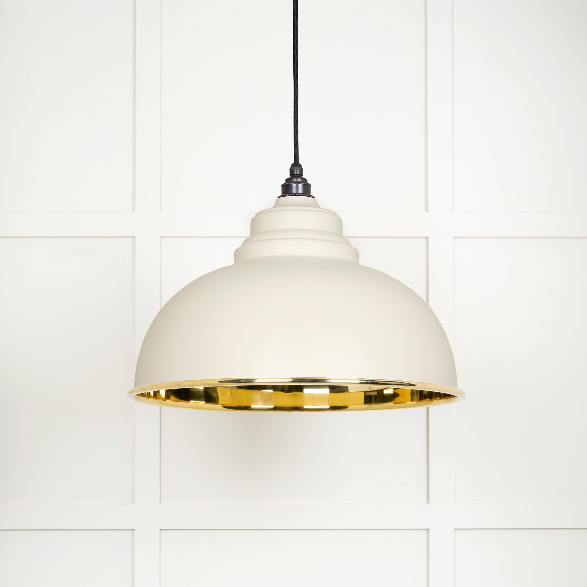 Smooth Brass Harborne Pendant | Teasel - From The Anvil - EB London