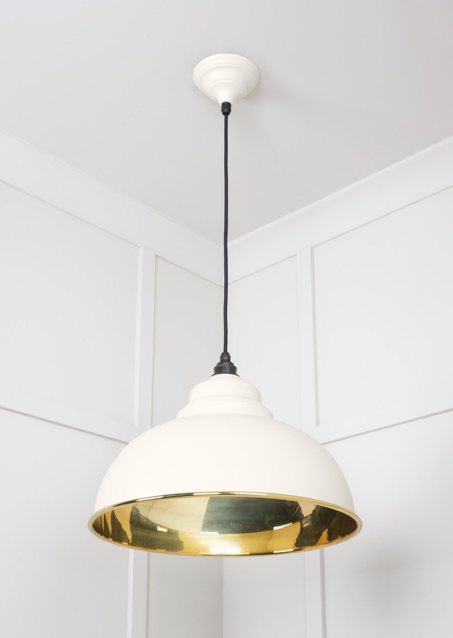Smooth Brass Harborne Pendant | Teasel - From The Anvil - EB London