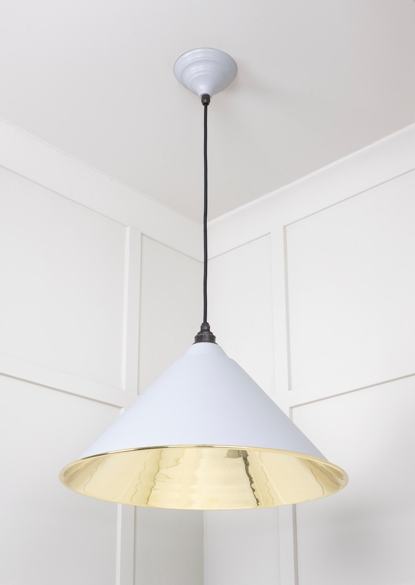 Smooth Brass Hockley Pendant |Birch - From The Anvil - EB London