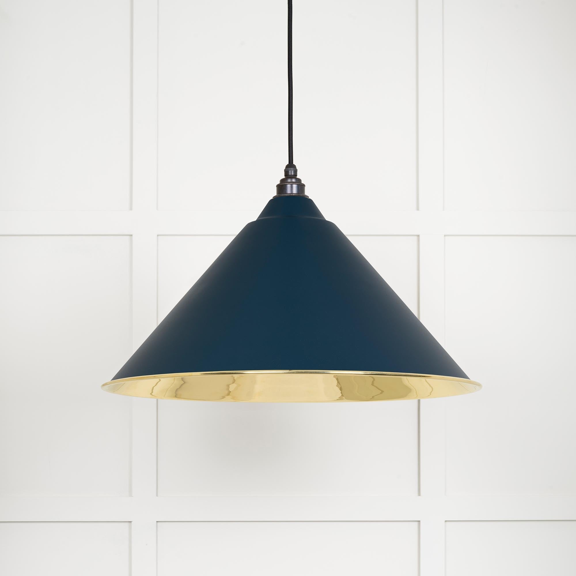 Smooth Brass Hockley Pendant | Dusk - From The Anvil - EB London