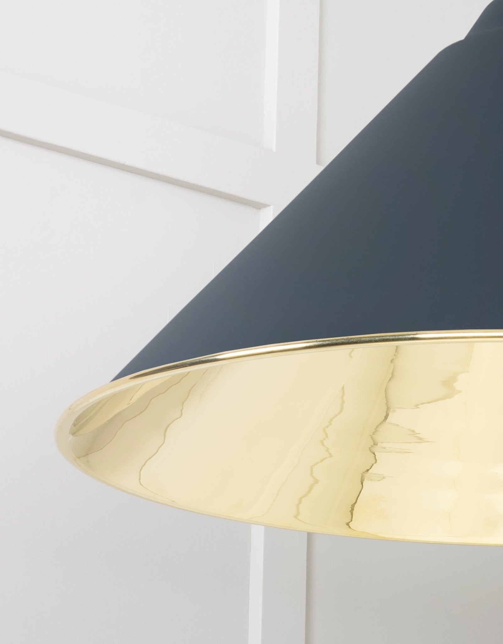 Smooth Brass Hockley Pendant | Soot - From The Anvil - EB London