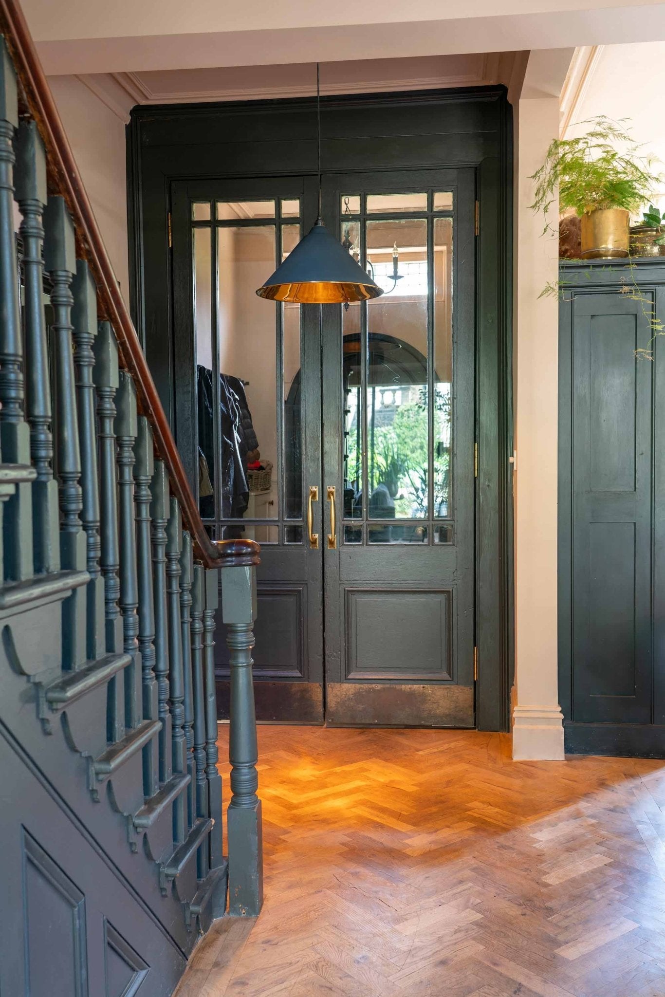 Smooth Brass Hockley Pendant | Soot - From The Anvil - EB London