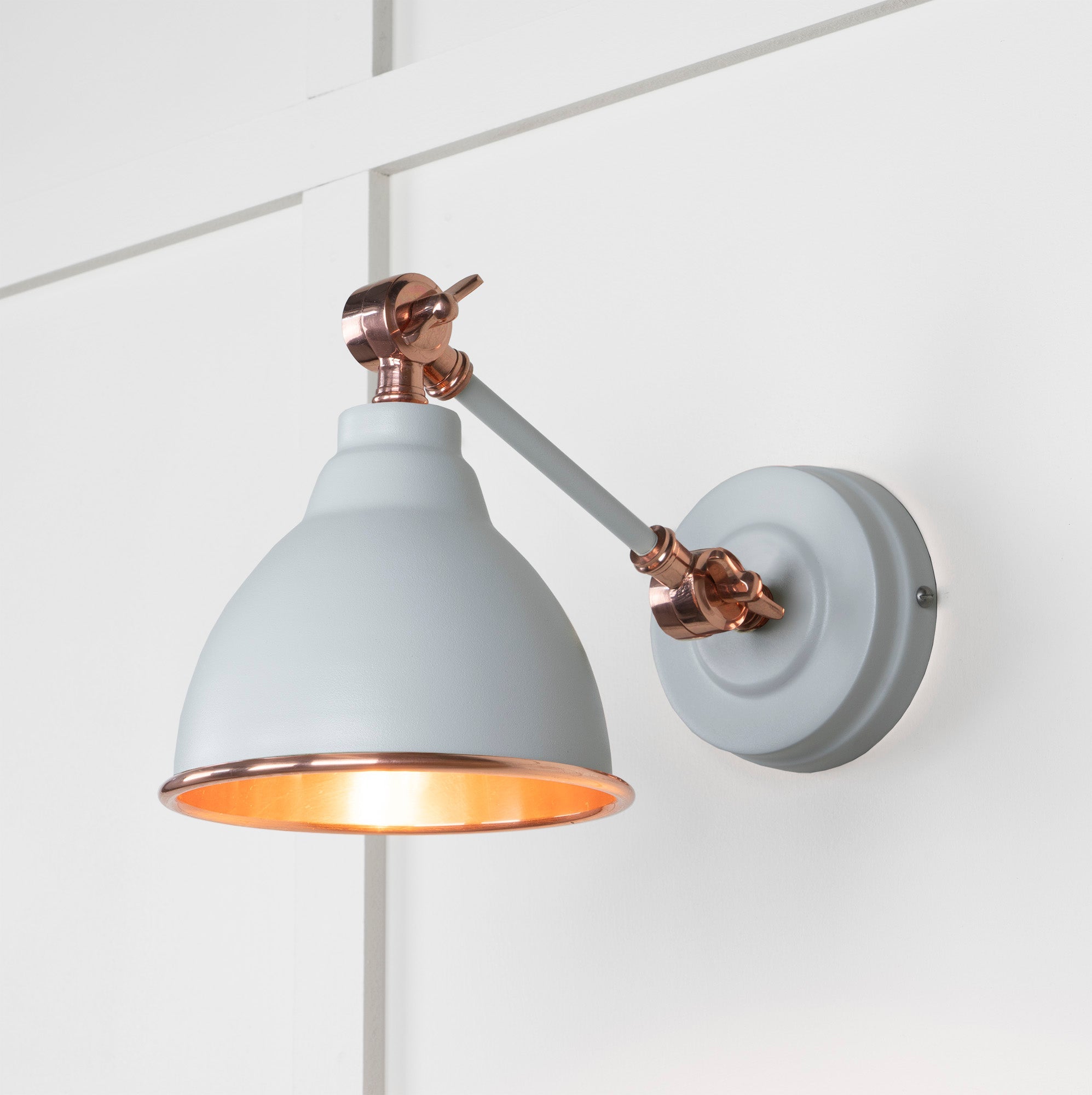 Smooth Copper Brindley Wall Light | Smooth Copper Birch - From the Anvil - EB London