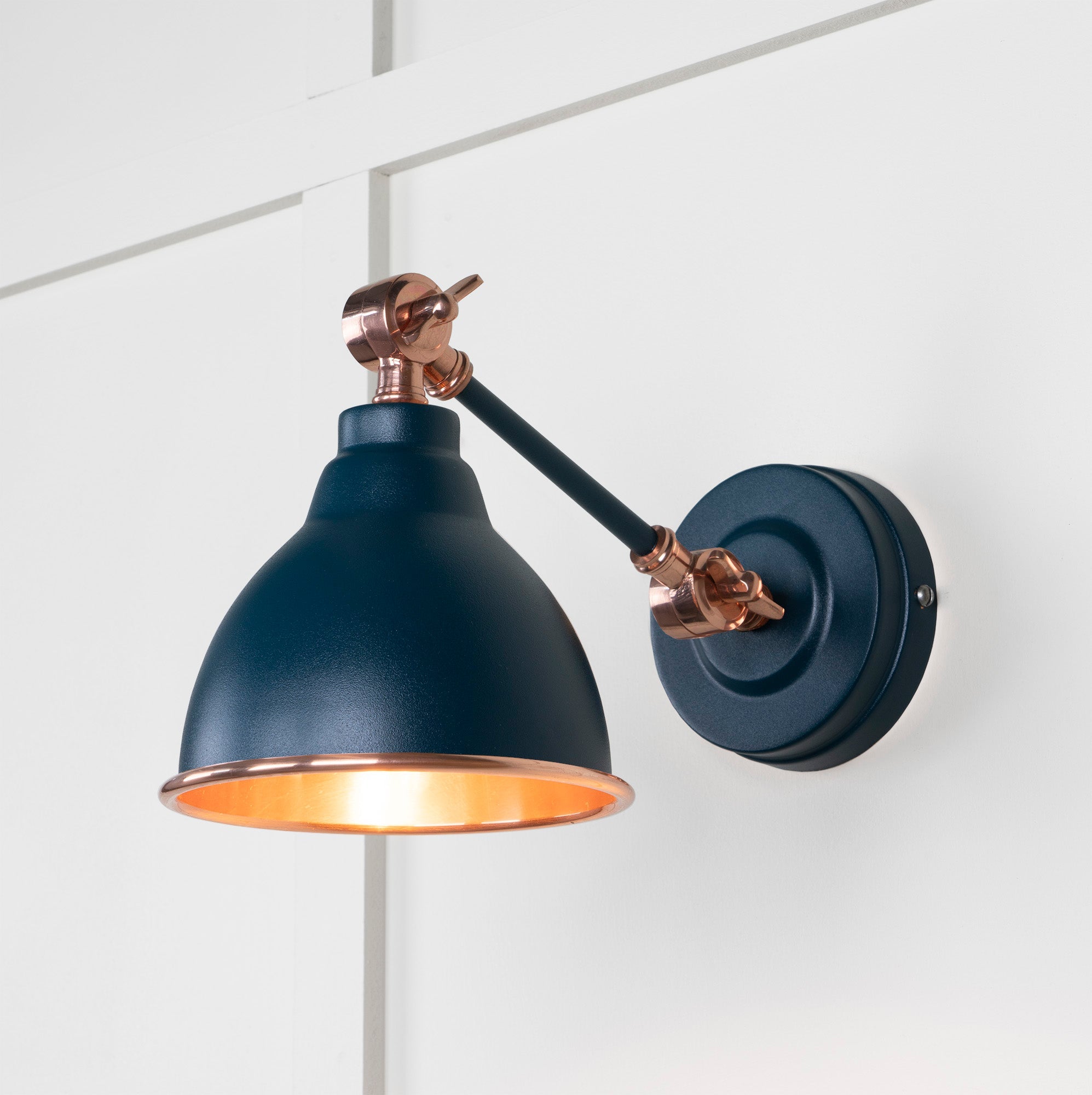 Smooth Copper Brindley Wall Light | Smooth Copper Dusk - From the Anvil - EB London