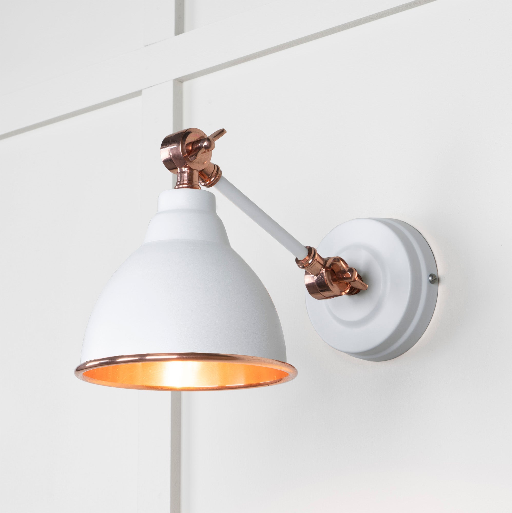 Smooth Copper Brindley Wall Light | Smooth Copper Flock - From the Anvil - EB London