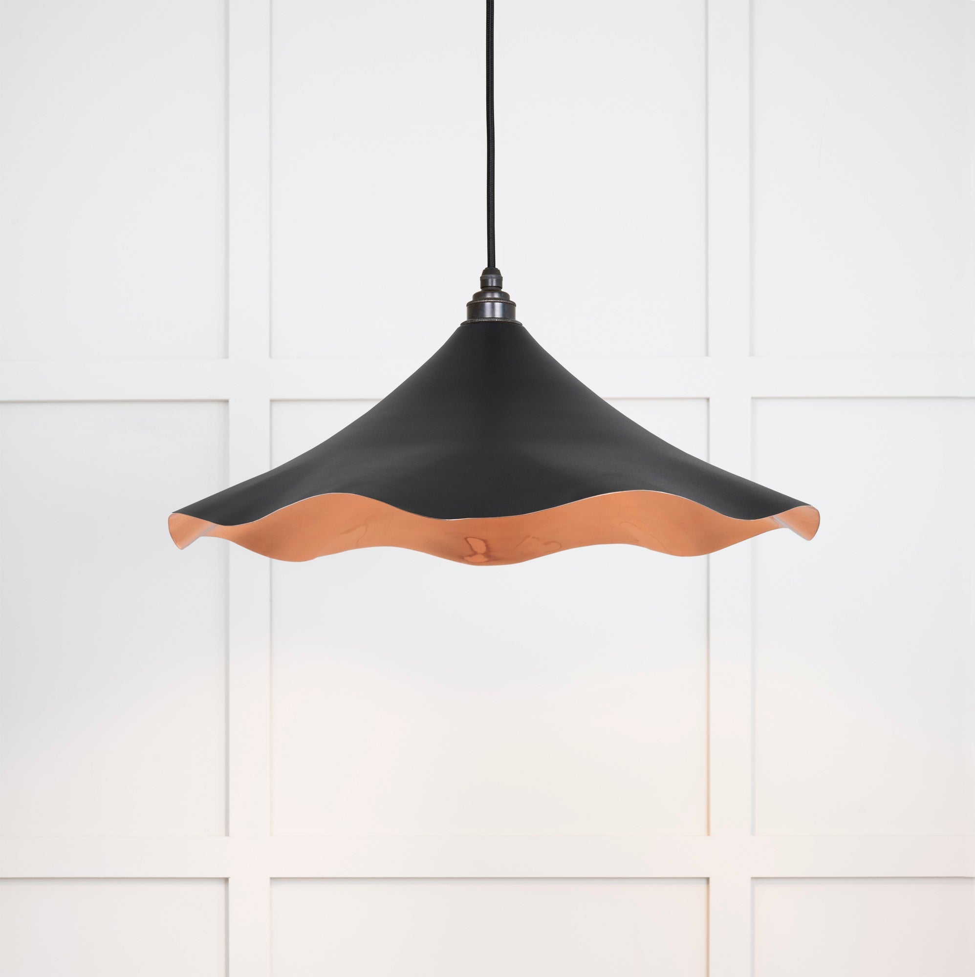 Smooth Copper Flora Pendant | Elan Black - From The Anvil - EB London