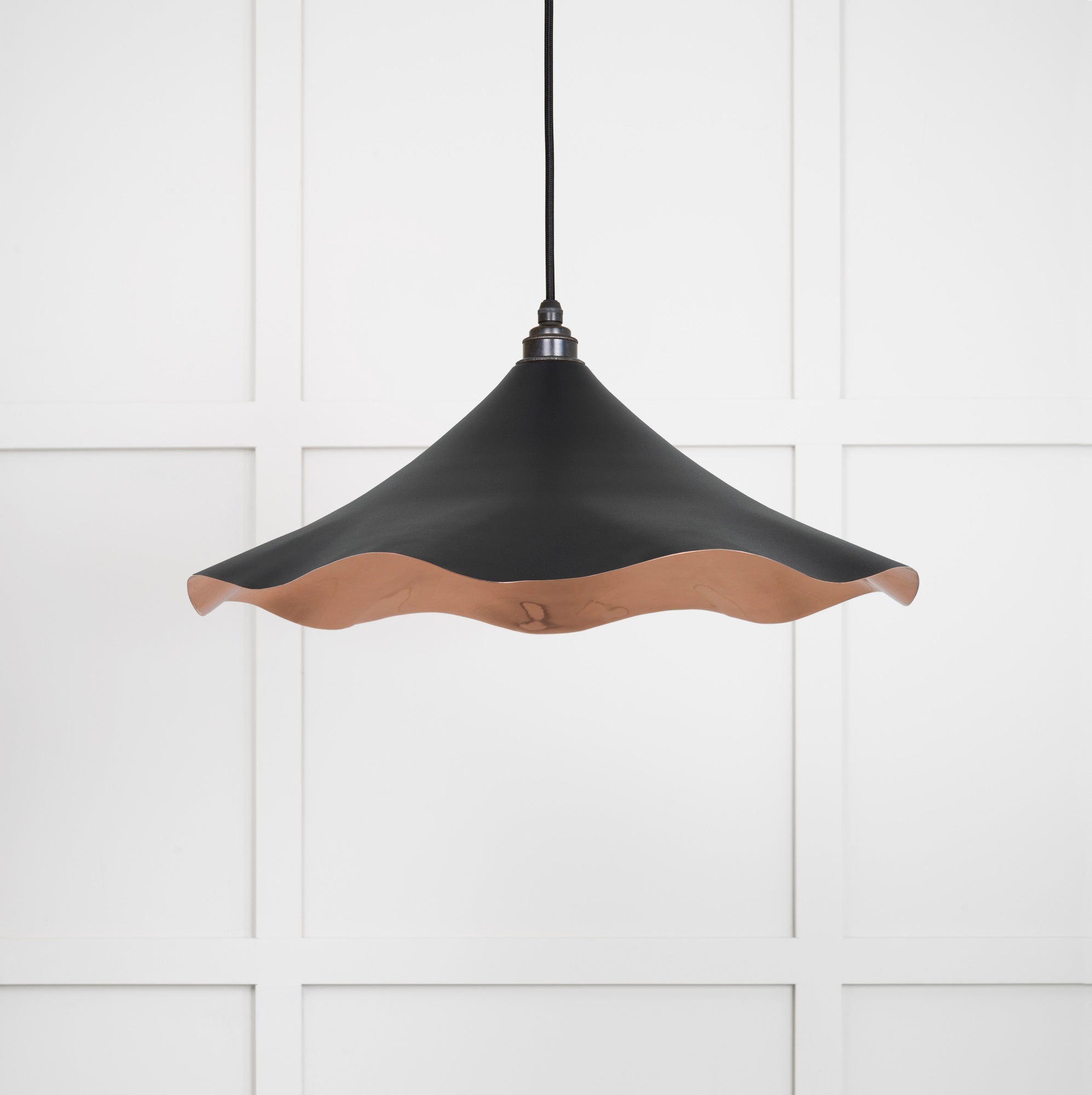 Smooth Copper Flora Pendant | Elan Black - From The Anvil - EB London