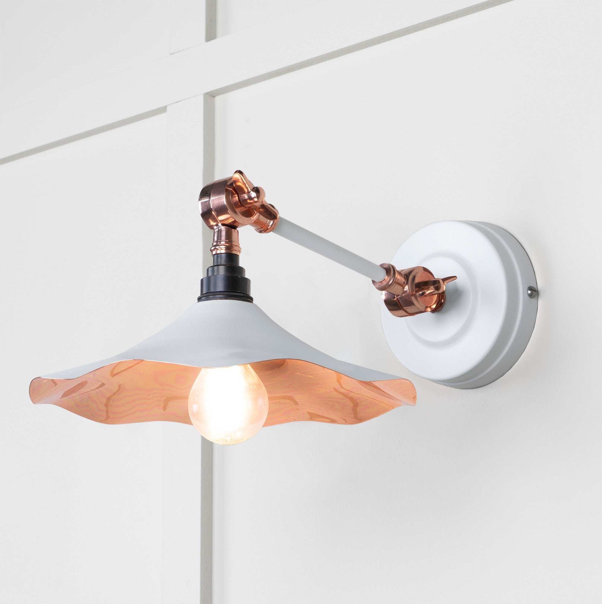 Smooth Copper Flora Wall Light | Smooth Copper Flock - From the Anvil - EB London