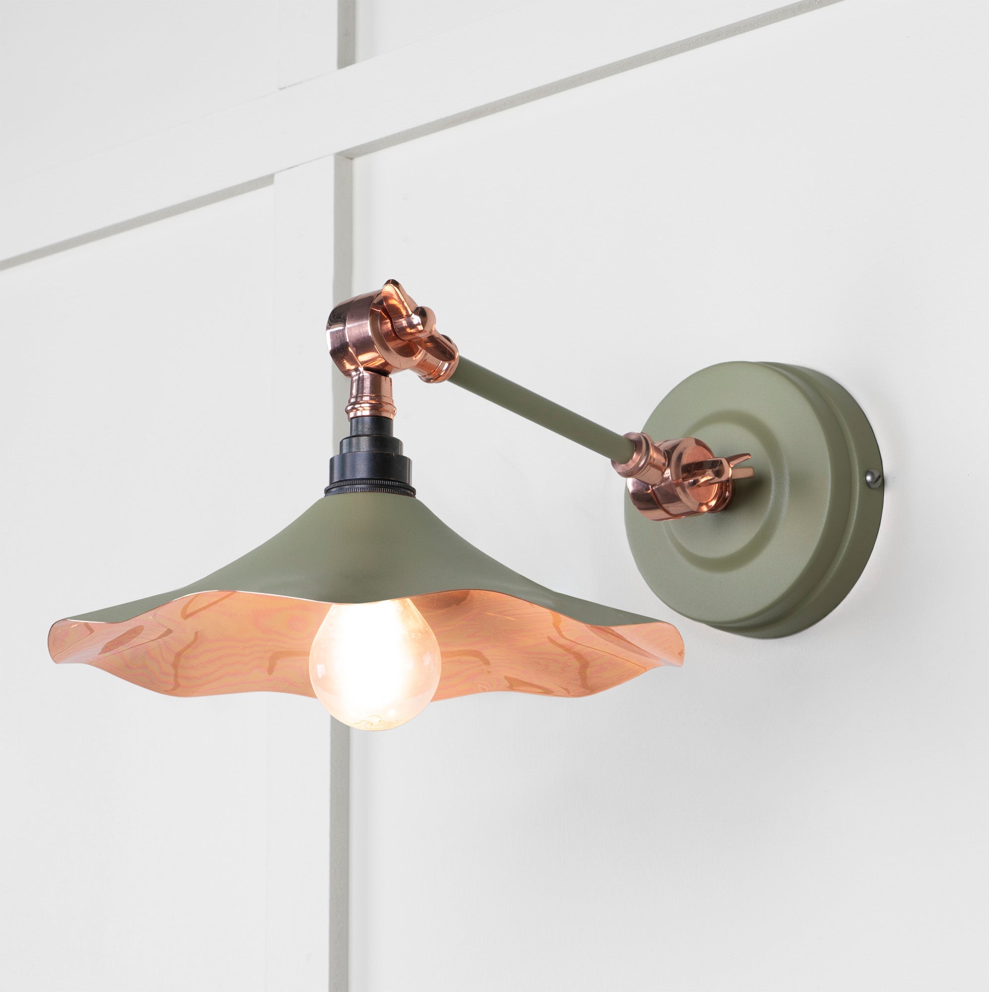 Smooth Copper Flora Wall Light | Smooth Copper Tump - From the Anvil - EB London