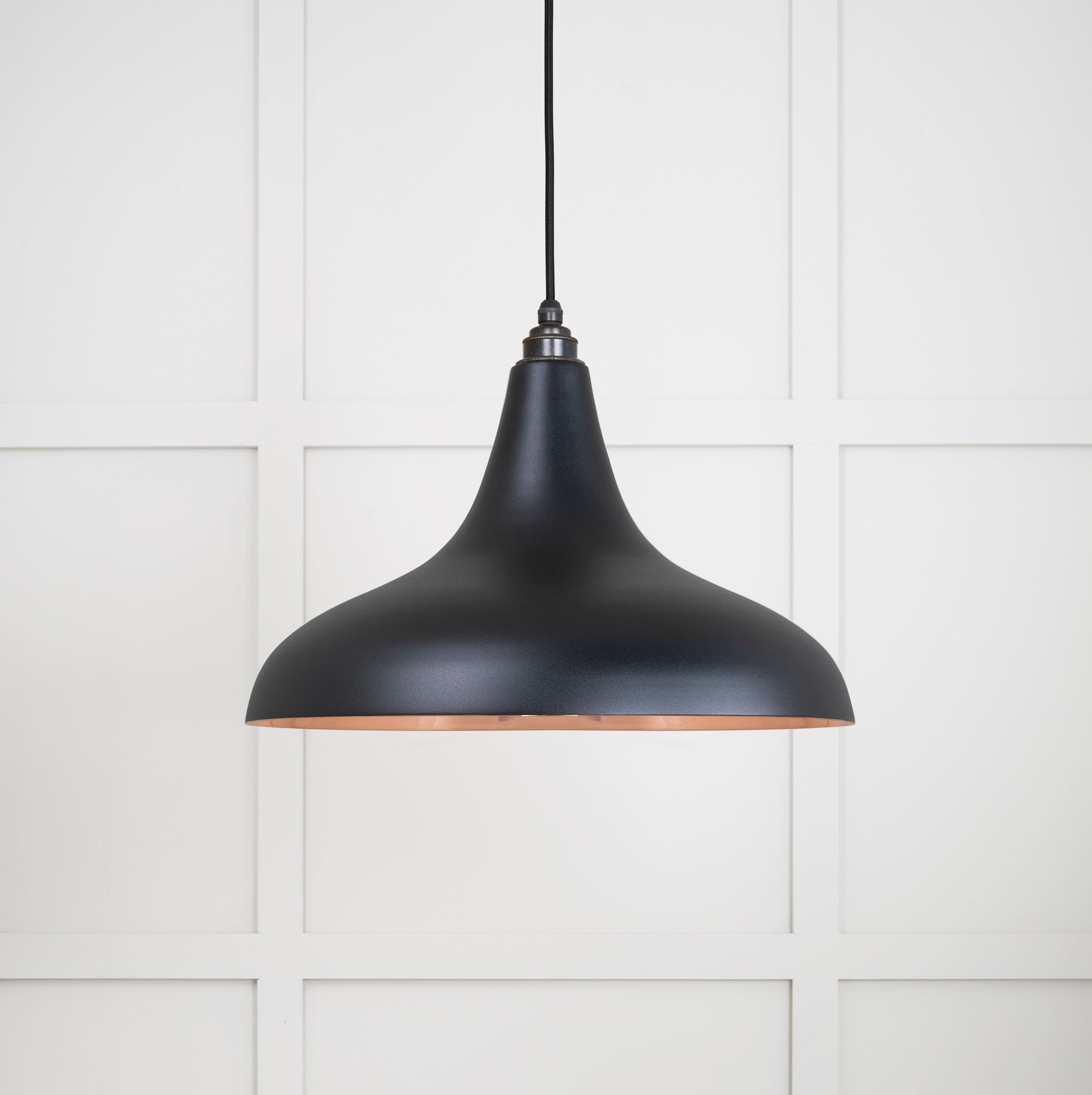 Smooth Copper Frankley Pendant | Elan Black - From The Anvil - EB London