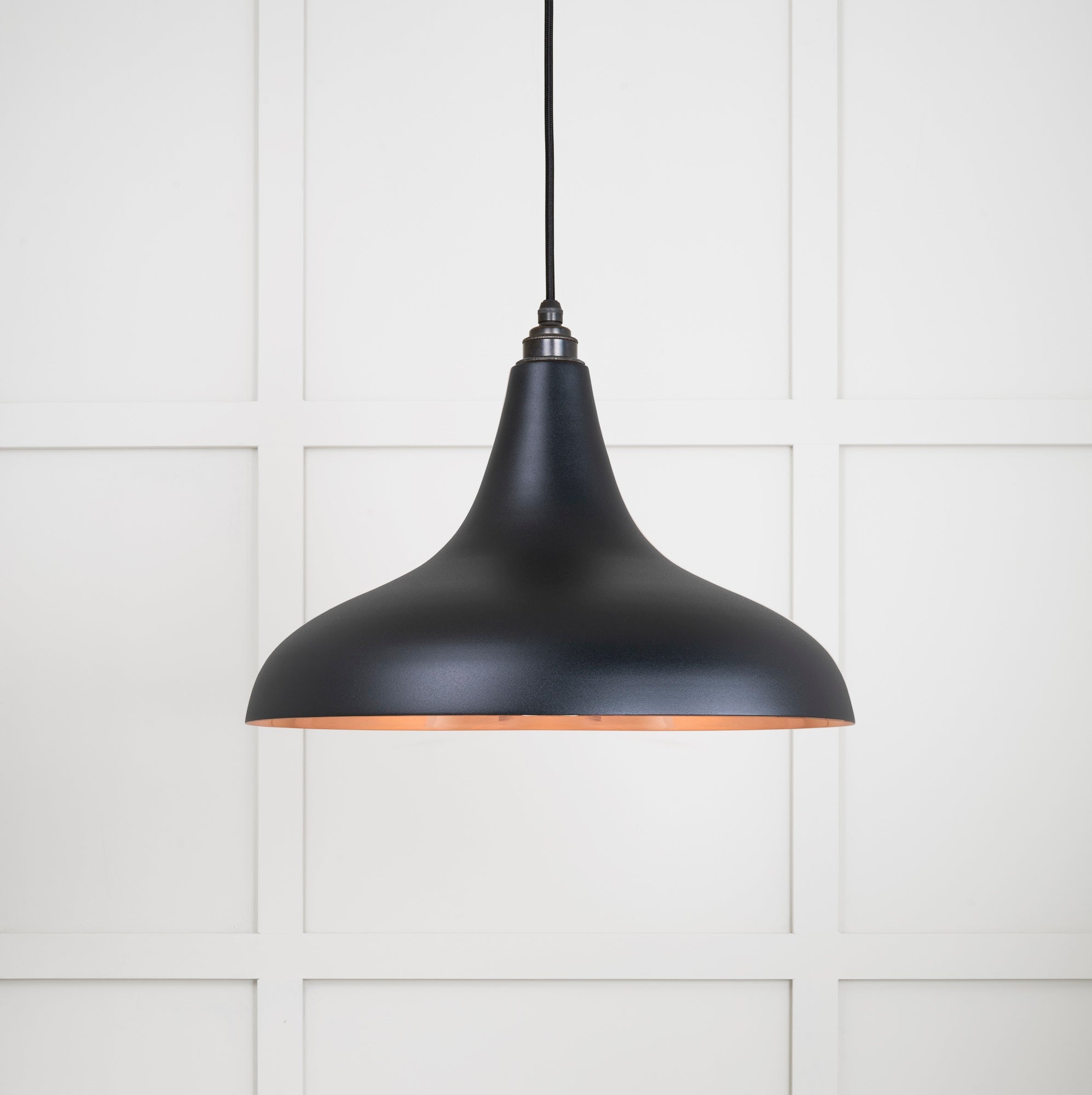 Smooth Copper Frankley Pendant | Elan Black - From The Anvil - EB London