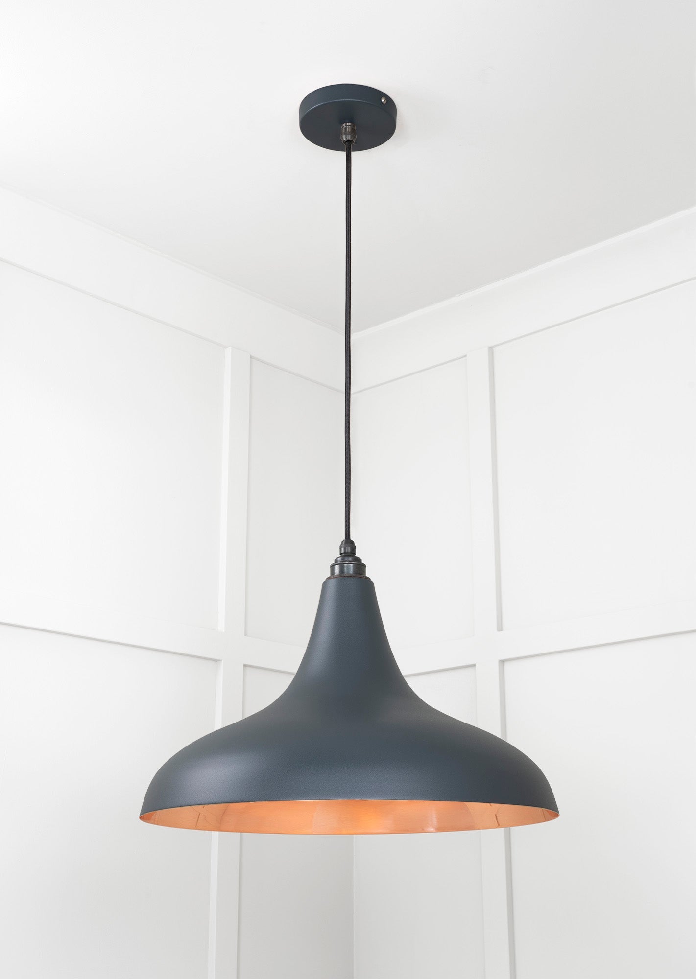 Smooth Copper Frankley Pendant | Soot - From The Anvil - EB London