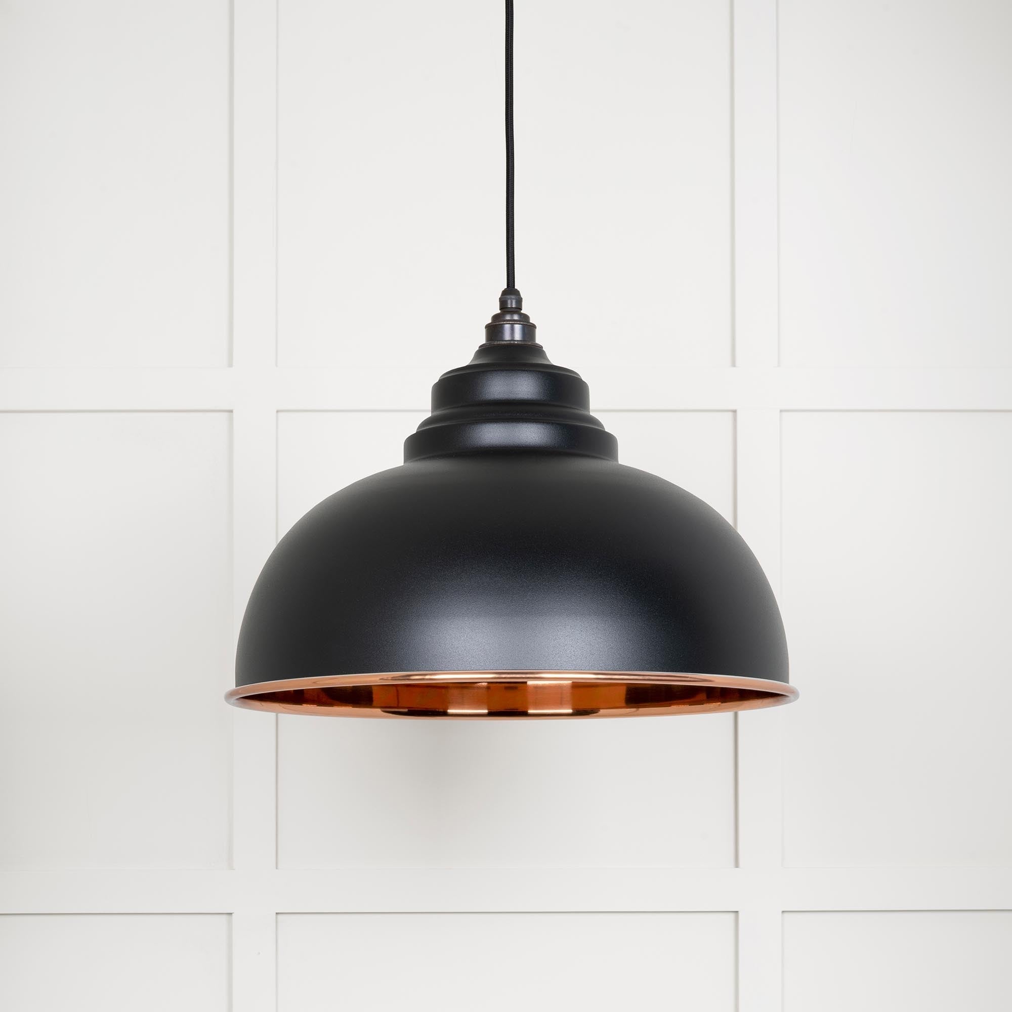 Smooth Copper Harborne Pendant | Elan Black - From The Anvil - EB London
