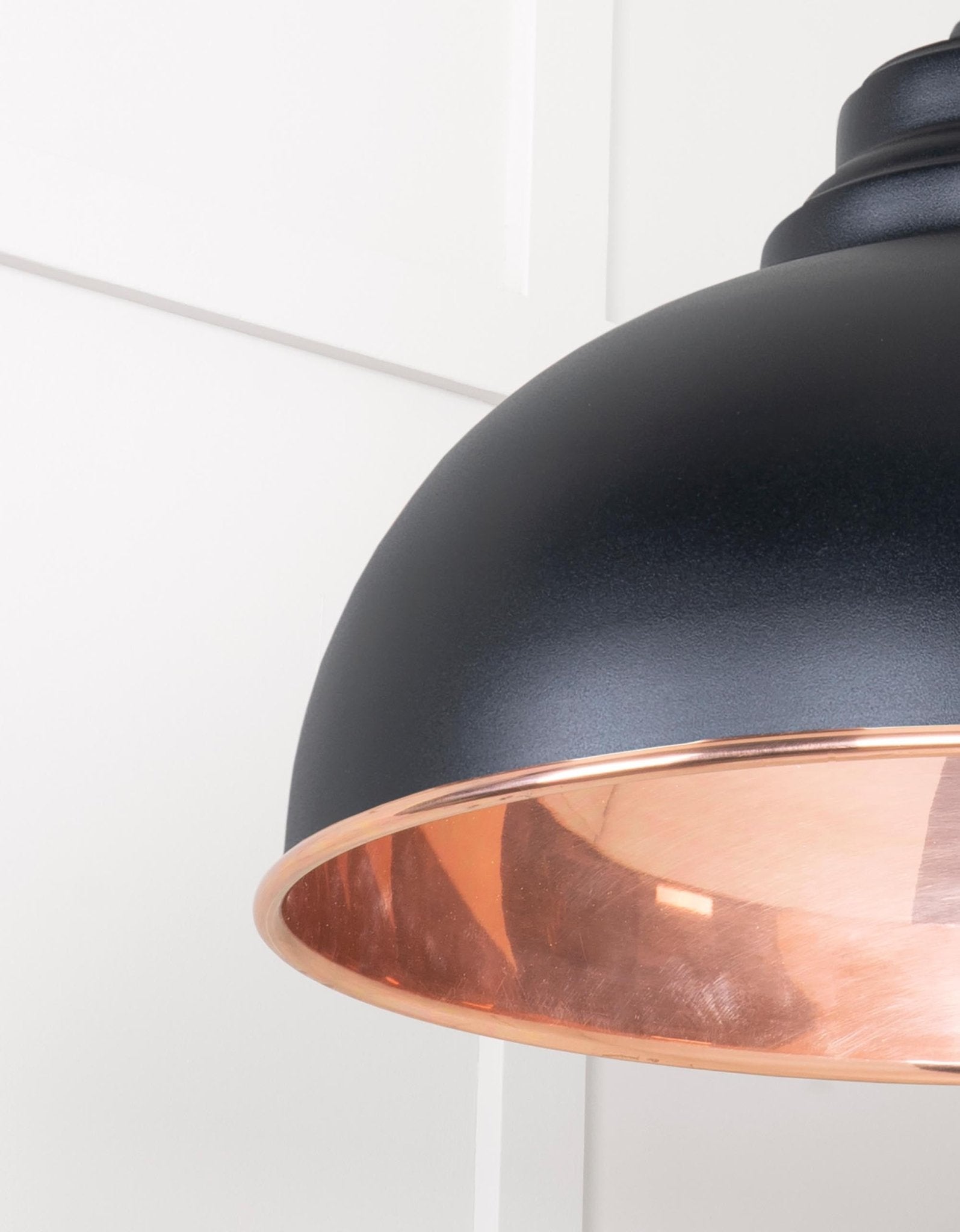 Smooth Copper Harborne Pendant | Elan Black - From The Anvil - EB London