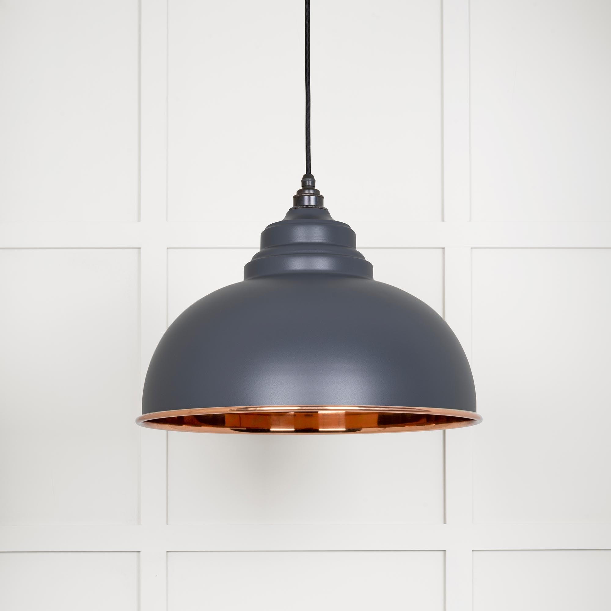 Smooth Copper Harborne Pendant | Slate - From The Anvil - EB London