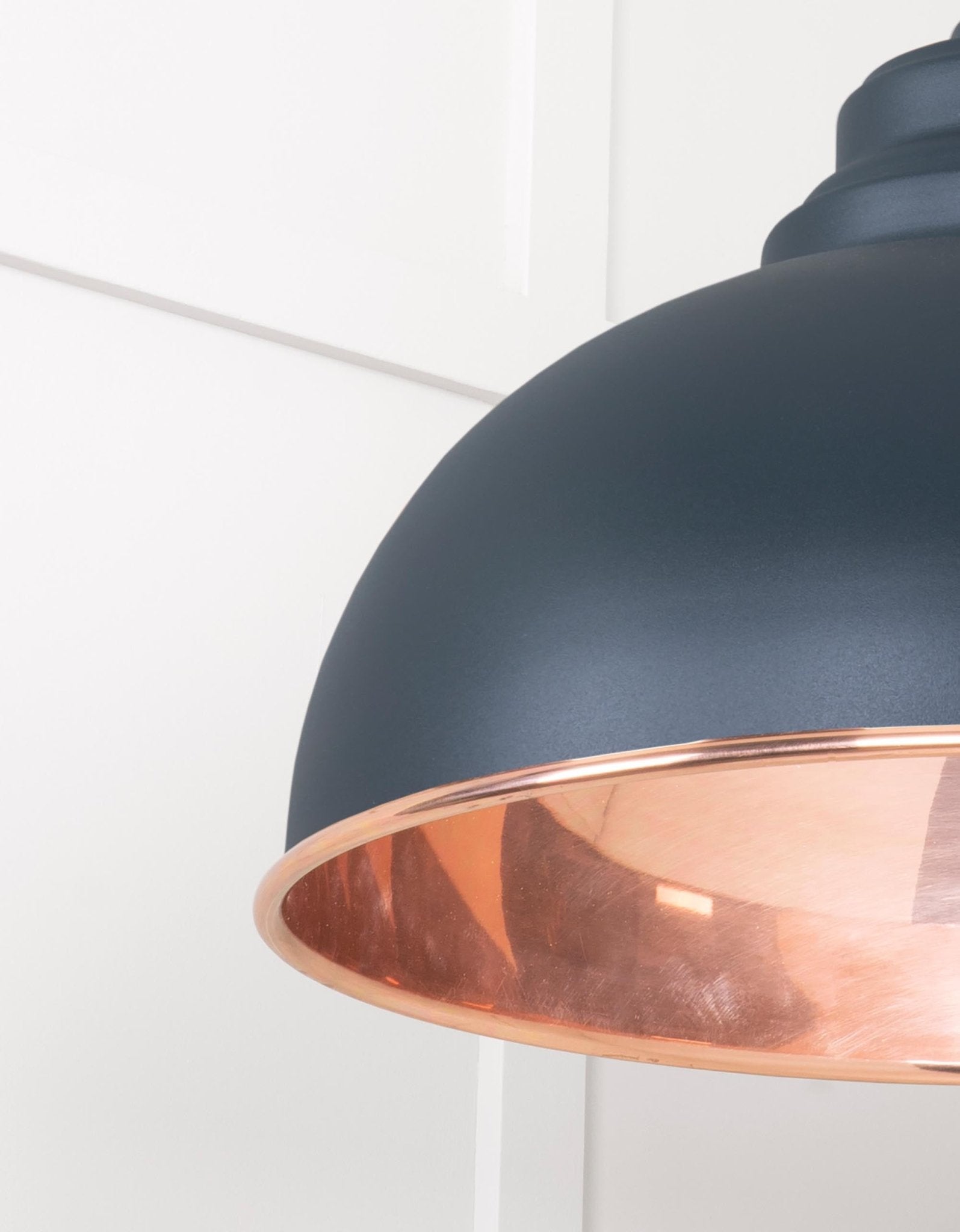 Smooth Copper Harborne Pendant | Soot - From The Anvil - EB London