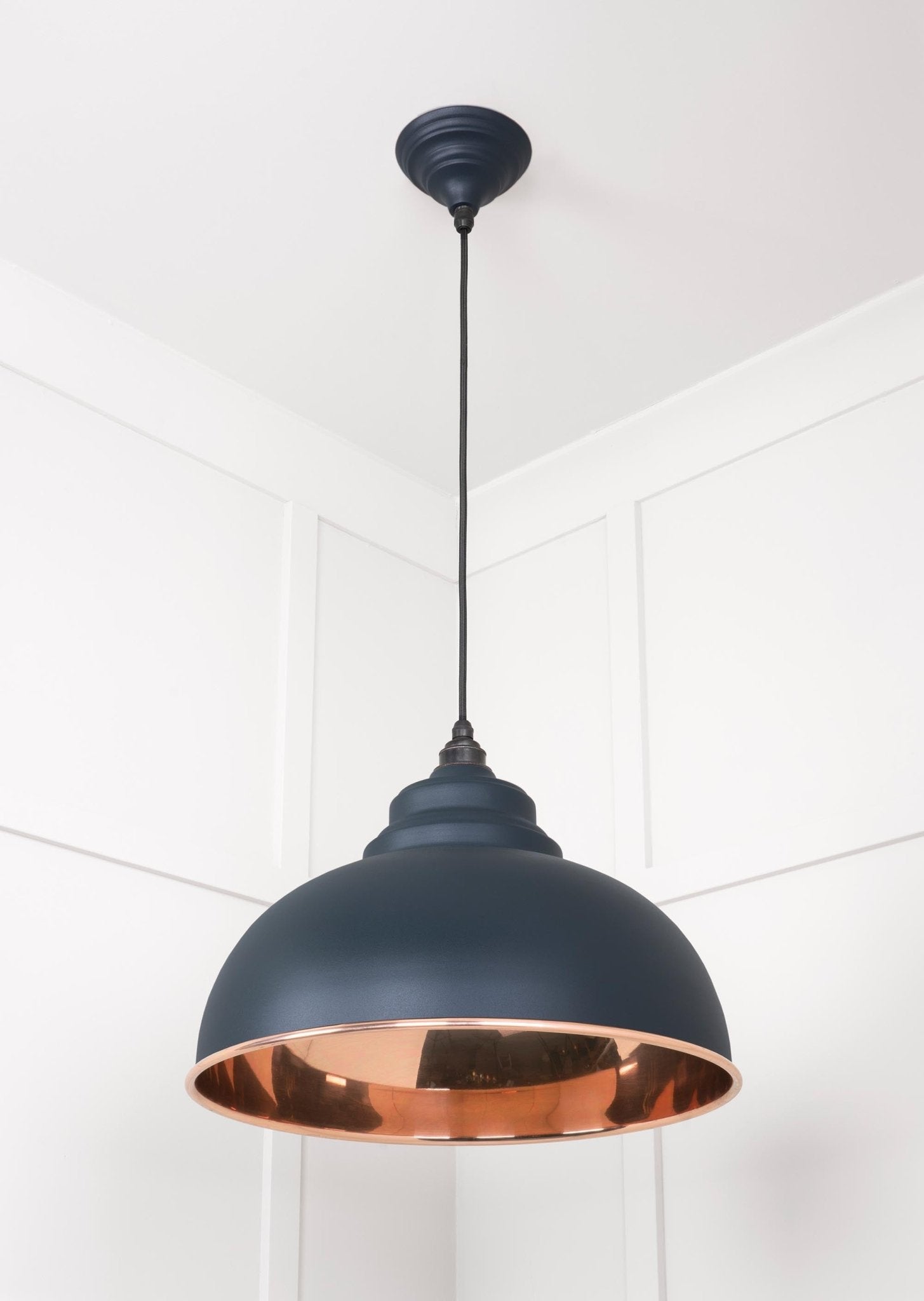 Smooth Copper Harborne Pendant | Soot - From The Anvil - EB London